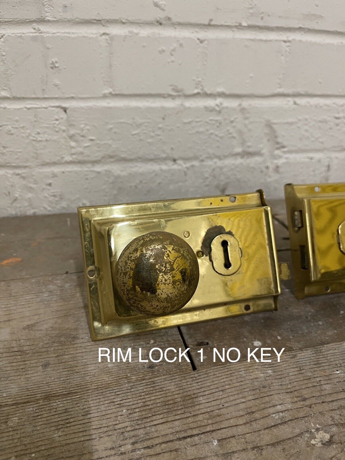 Job Lot Of 4 Reclaimed Antique Door Rim Locks With Door Handles NO KEYS