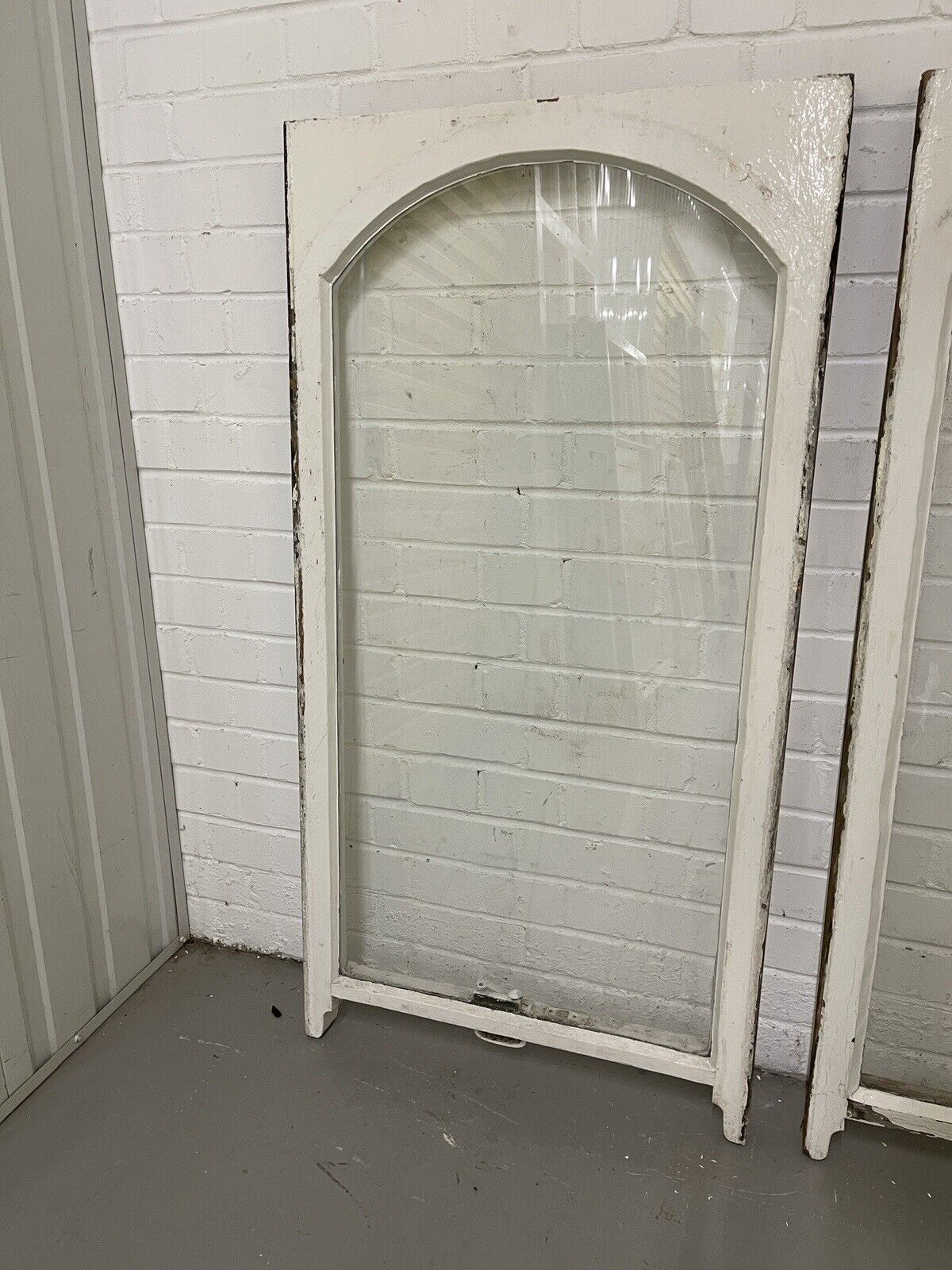 Pair Of Reclaimed Old Edwardian Arch Sash Wooden Window 1180 x 605mm