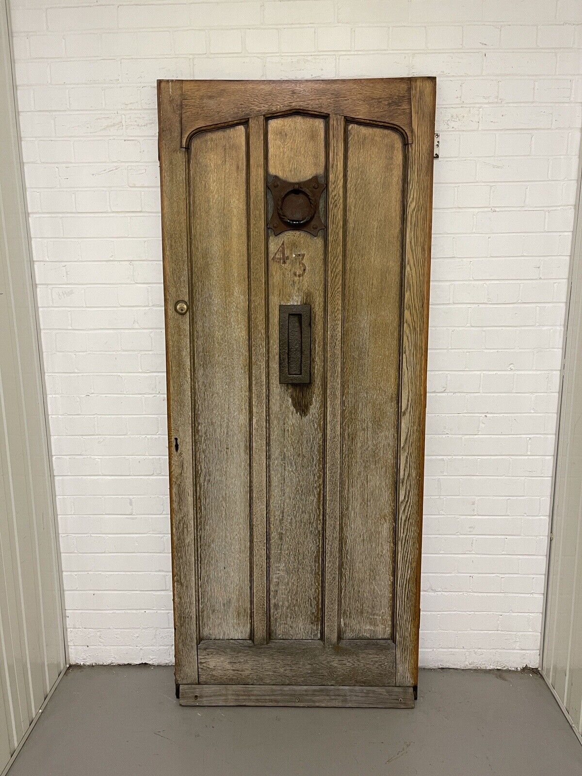 Reclaimed Victorian Edwardian Wooden Panel External Front Door 2073 x 860mm