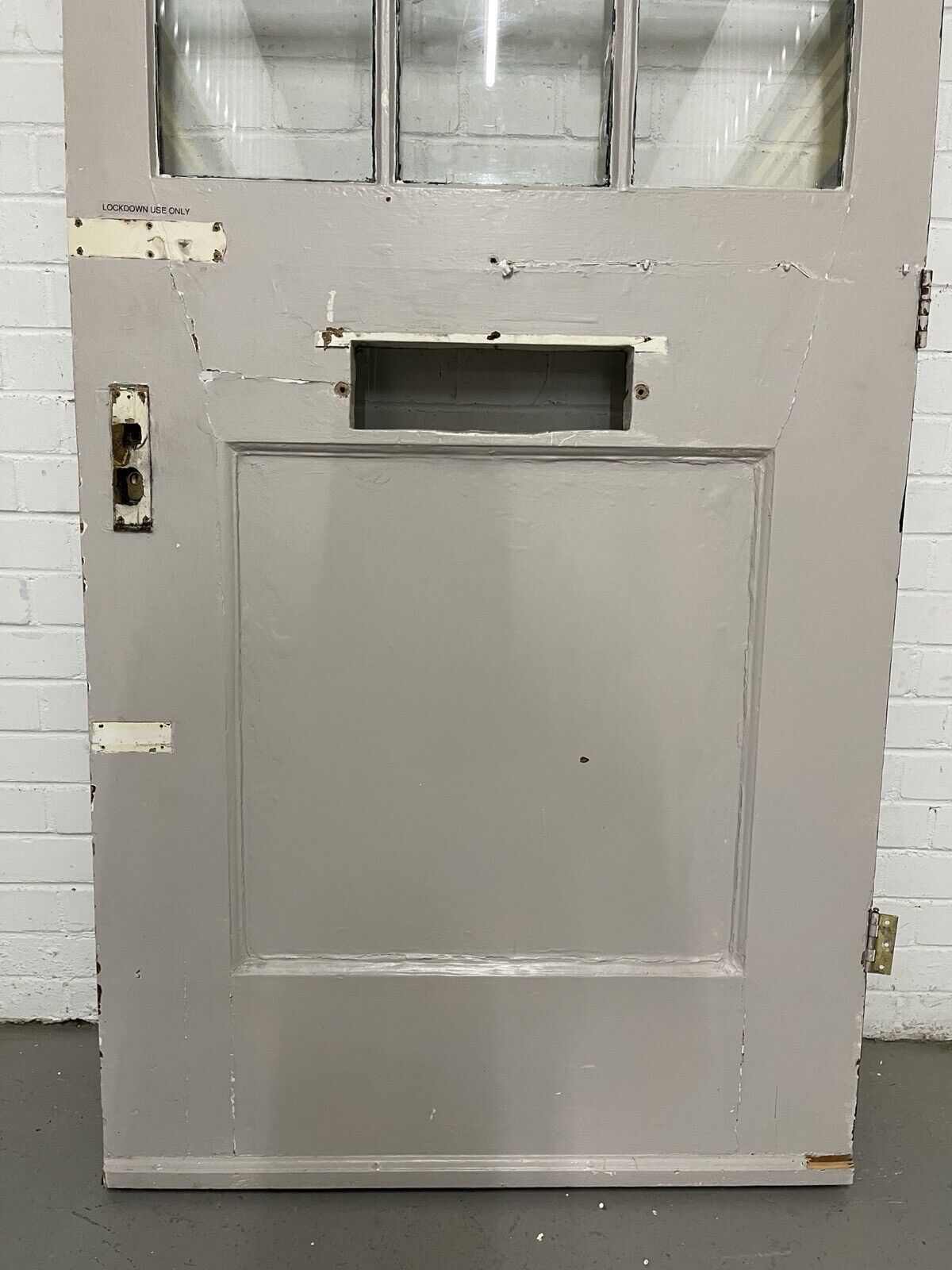 Reclaimed Georgian Victorian Wooden Panel Front Door 1970 Or 1975 x 910mm