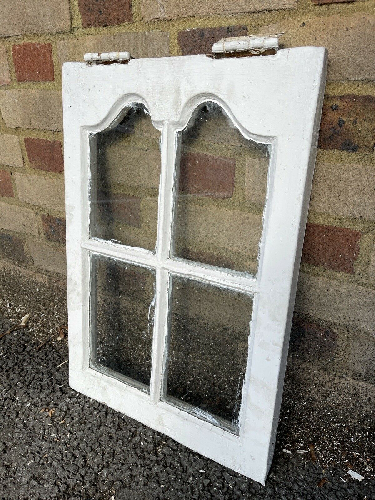 Reclaimed Old Edwardian Arch Sash Wooden Window 555 x 385mm
