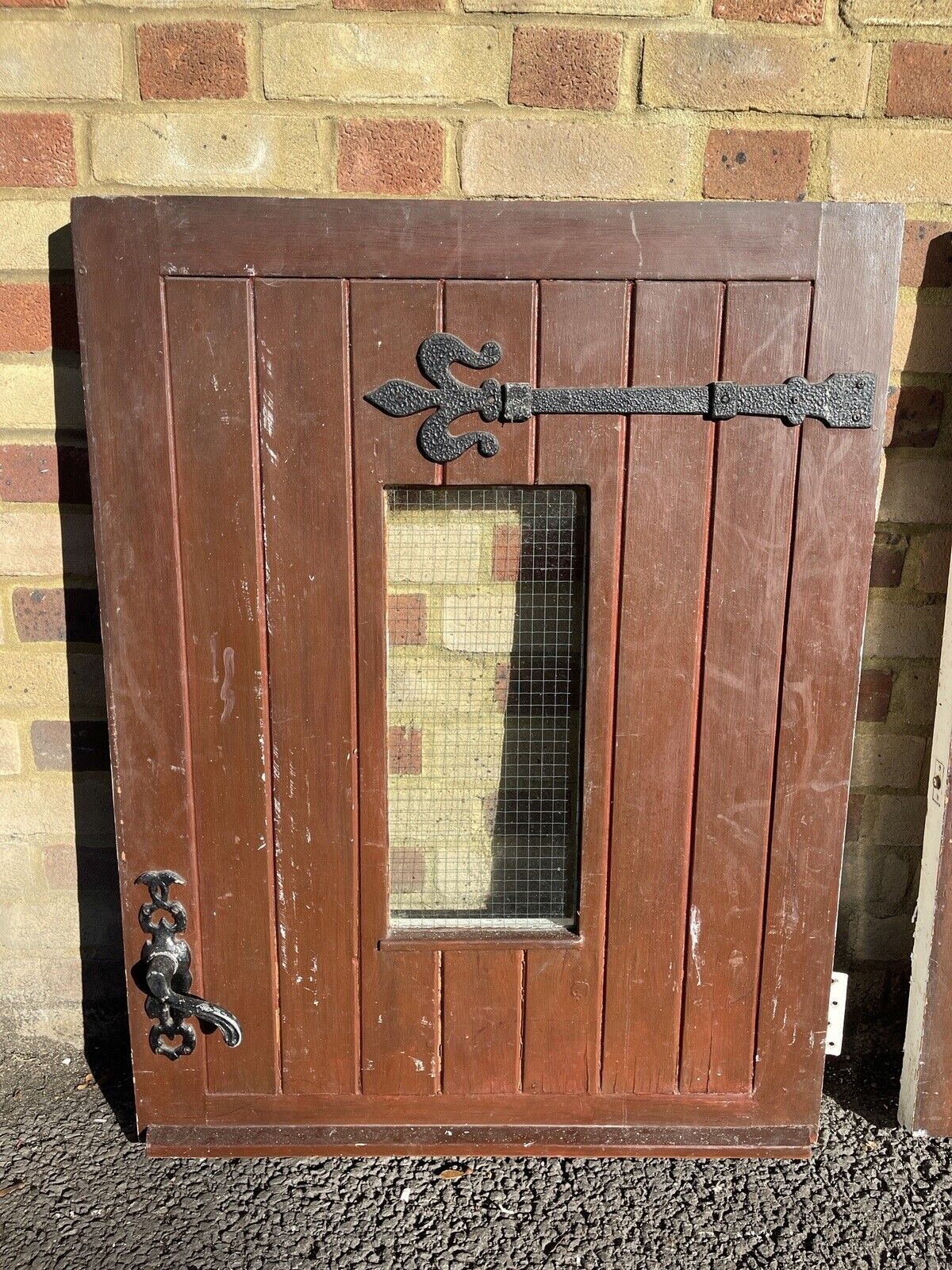 Solid Hardwood External Safety Glass panel Stable Door. 1980 X 760mm