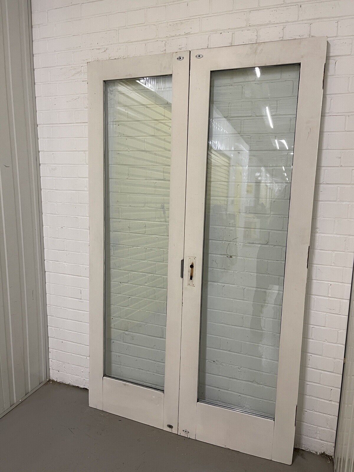 Reclaimed Old French Double Glazed Glass Wooden Double Doors 1995 or 1985 x 1200