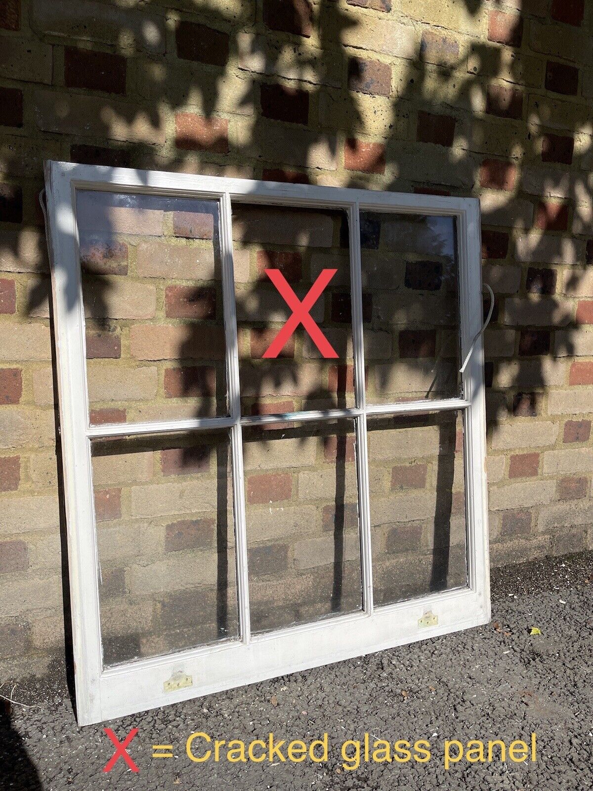 Reclaimed Old Georgian 6 Panel Wooden Window 945mm x 880mm