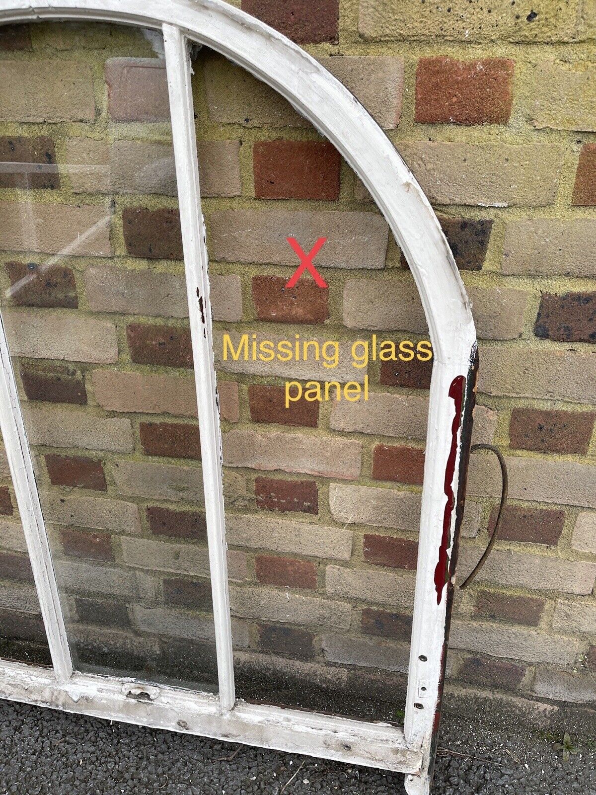 Reclaimed Old Victorian Edwardian Arch Panel Wooden Sash Window 963 x 1063mm
