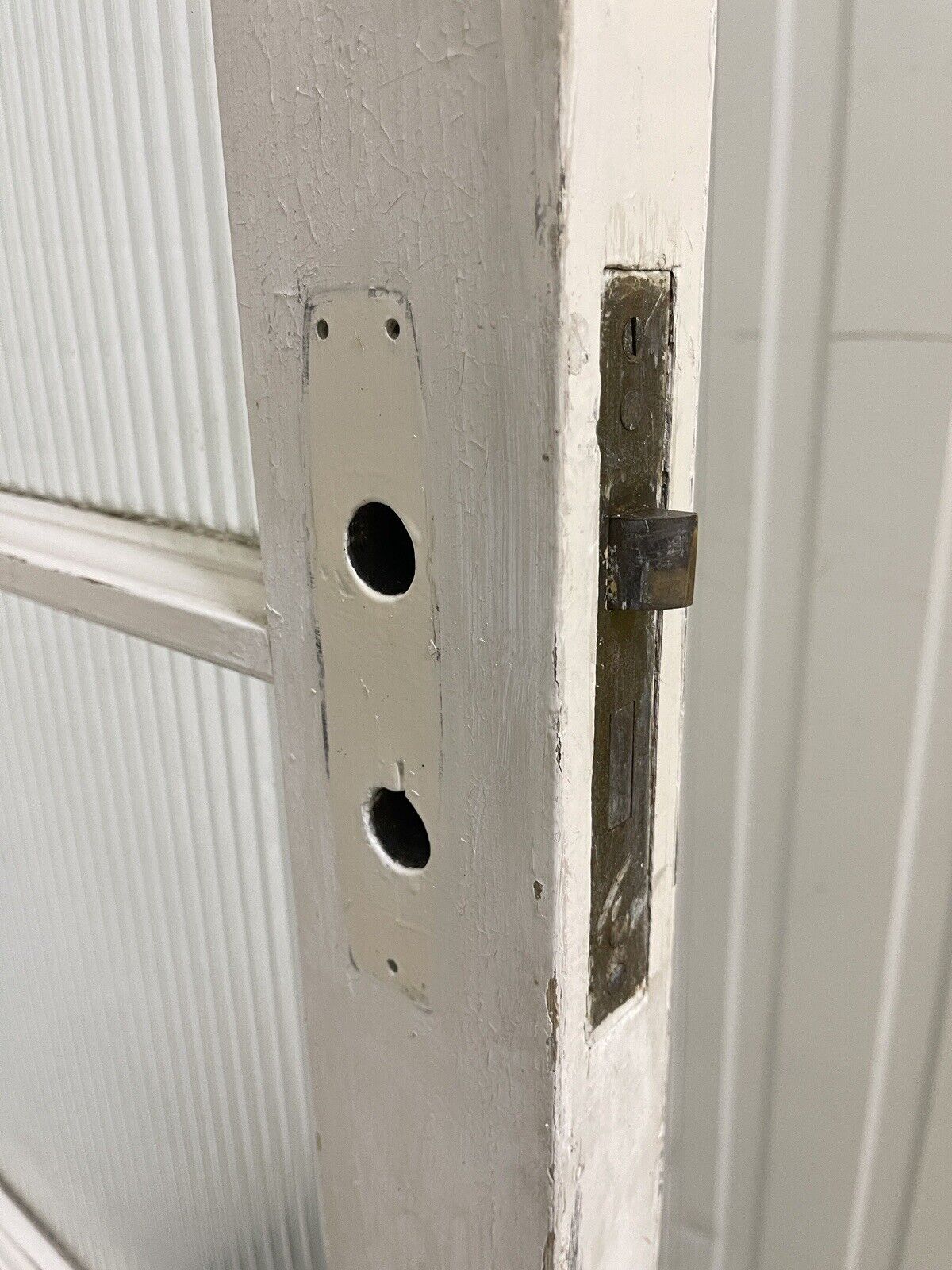 Reclaimed  Reeded Glass Internal Or External Door 1970 x 762mm