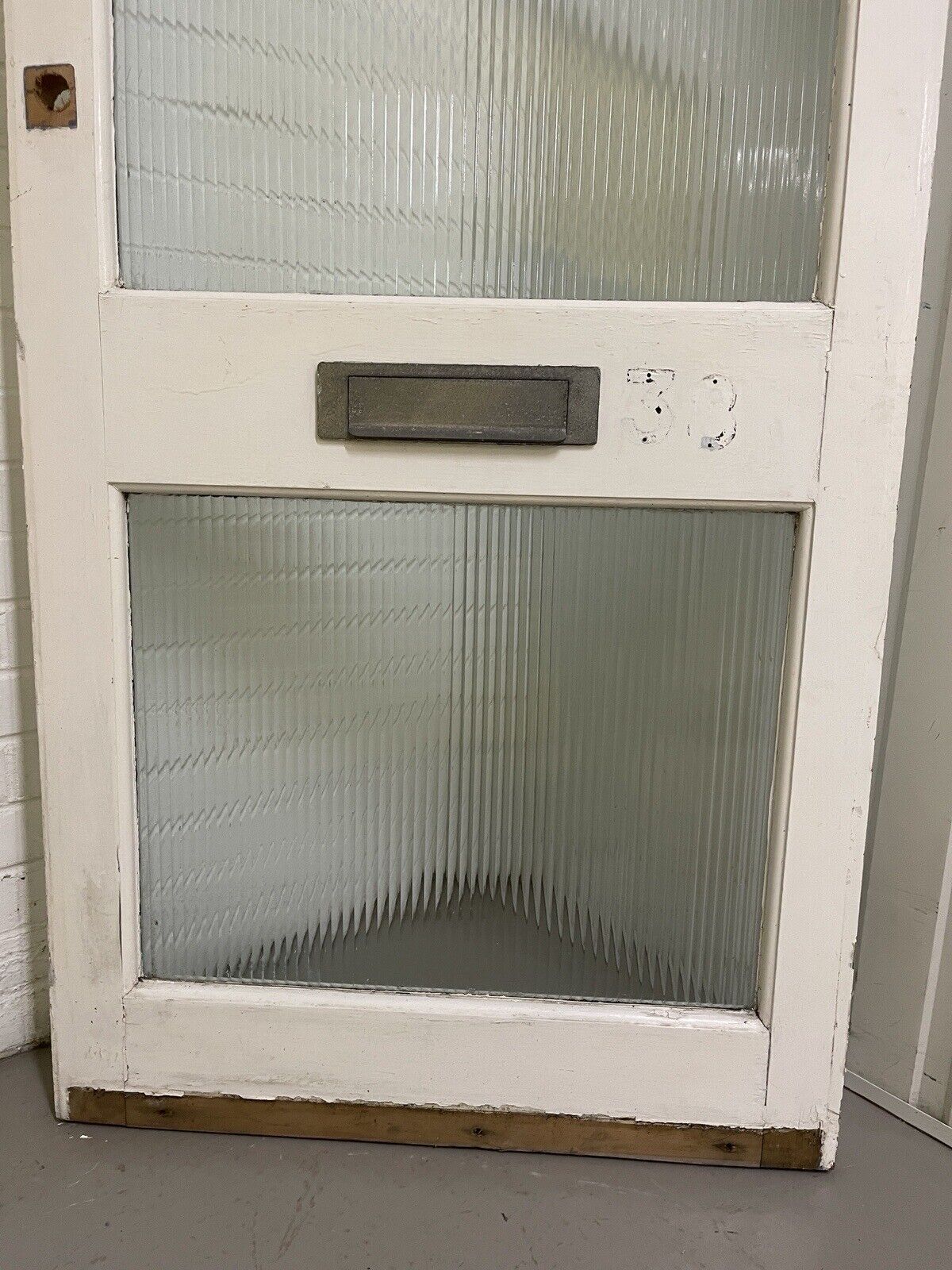 Reclaimed Reeded Glass External Door 1950 x 840mm