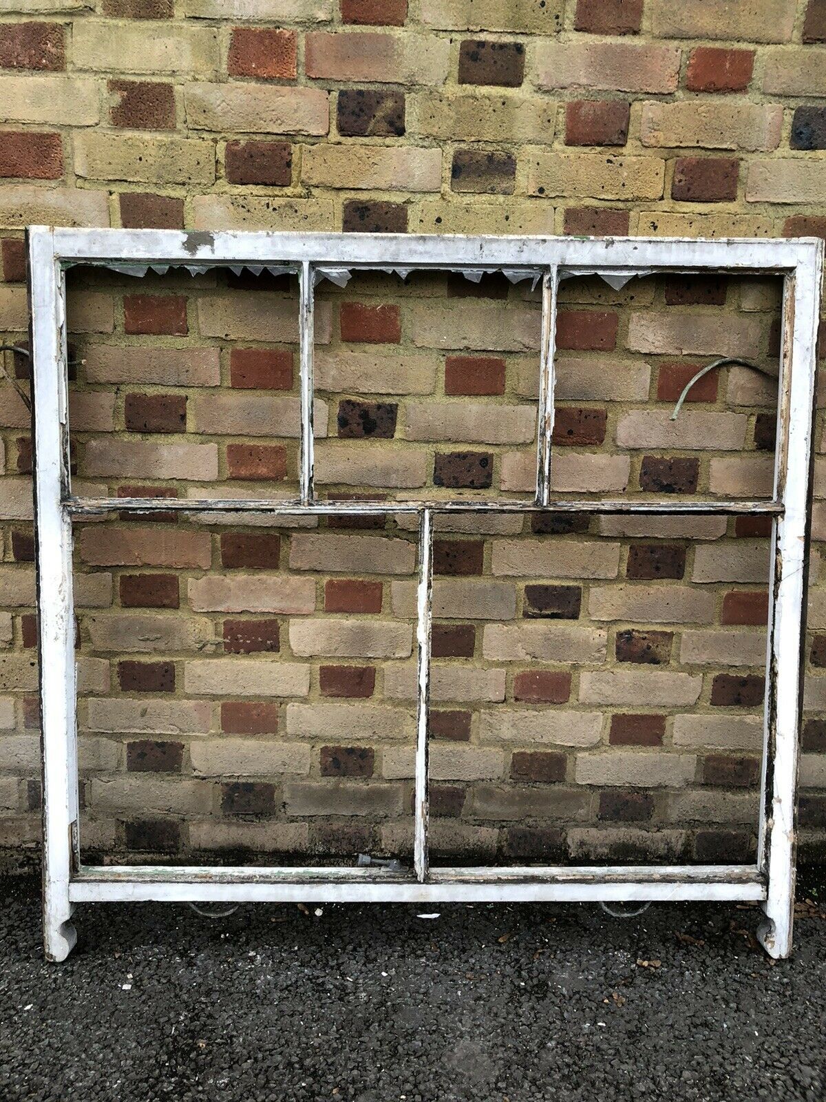 Large Reclaimed Old Georgian 5 Panel Wooden Sash Window NO GLASS