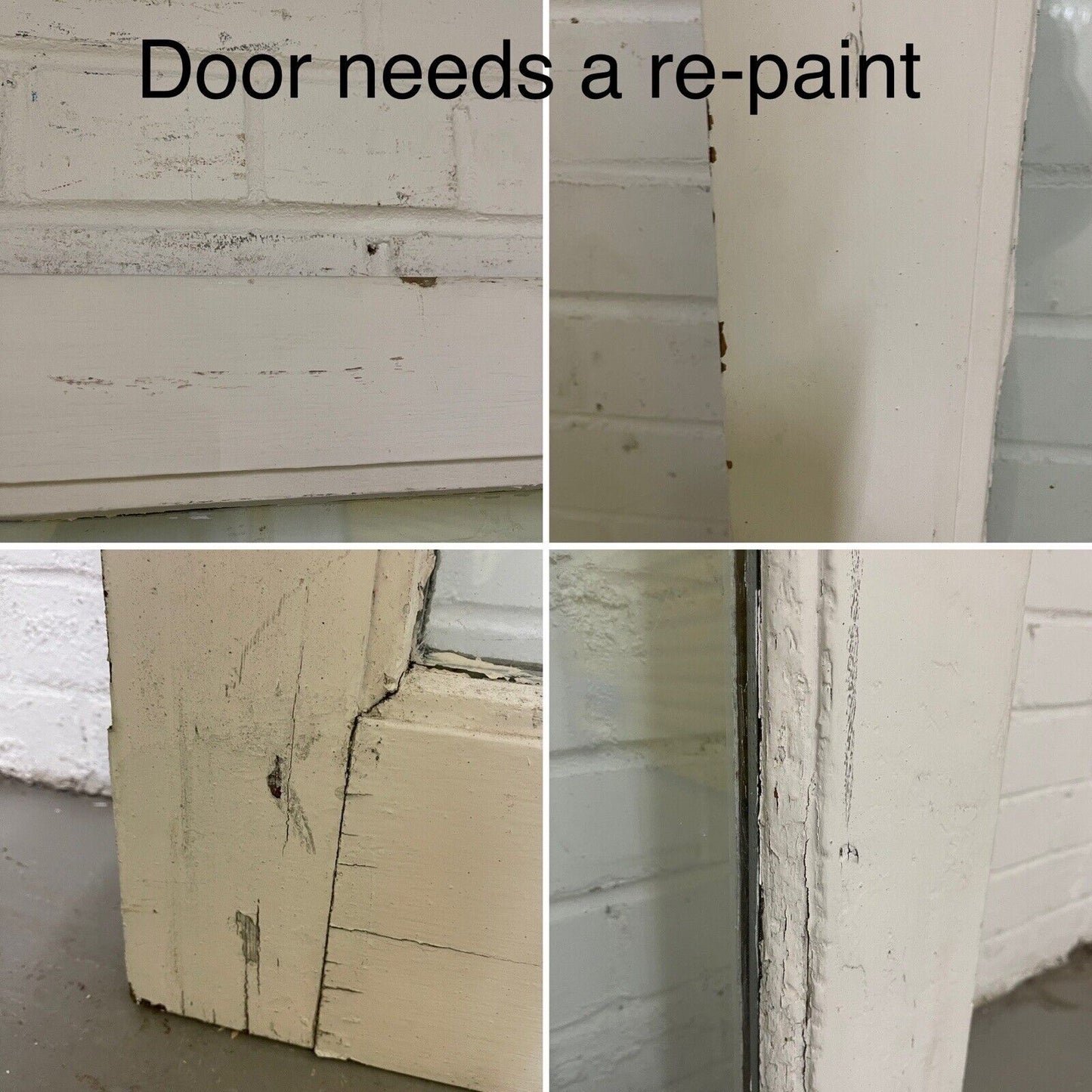 Reclaimed Old Double Glazed Glass Wooden Door 1965 x 805mm