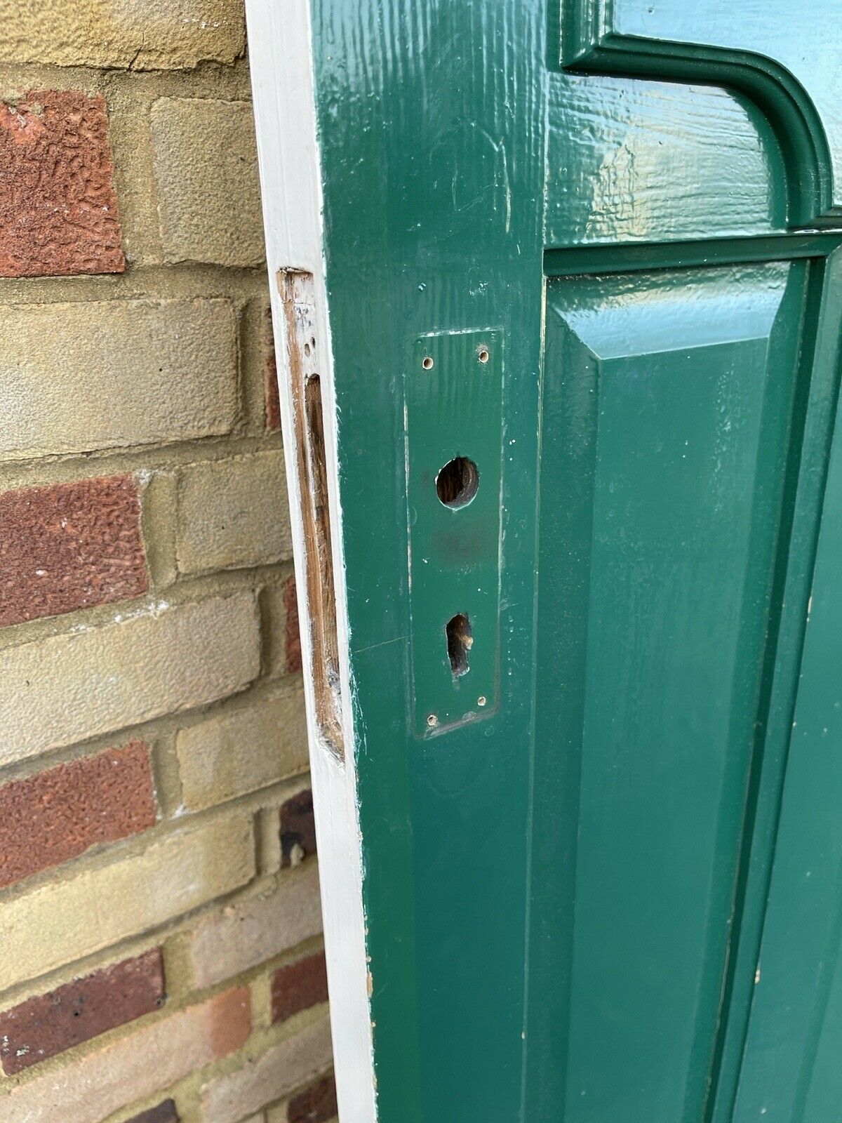 Wooden Panel External Front door With Stained Glass Panel 1963mm x 838mm