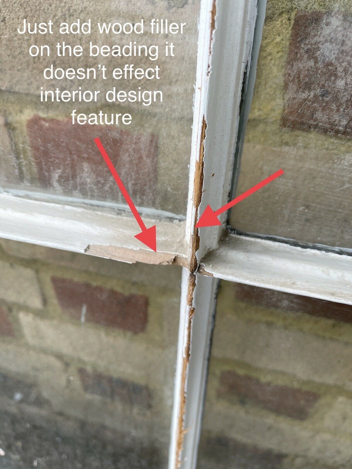 Reclaimed Old Georgian 4 Panel Wooden Window 1070 x 865 mm