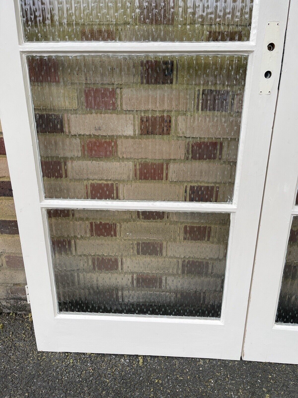 Reclaimed Reeded Glass Internal Or External French Doors 1954 x 1515mm
