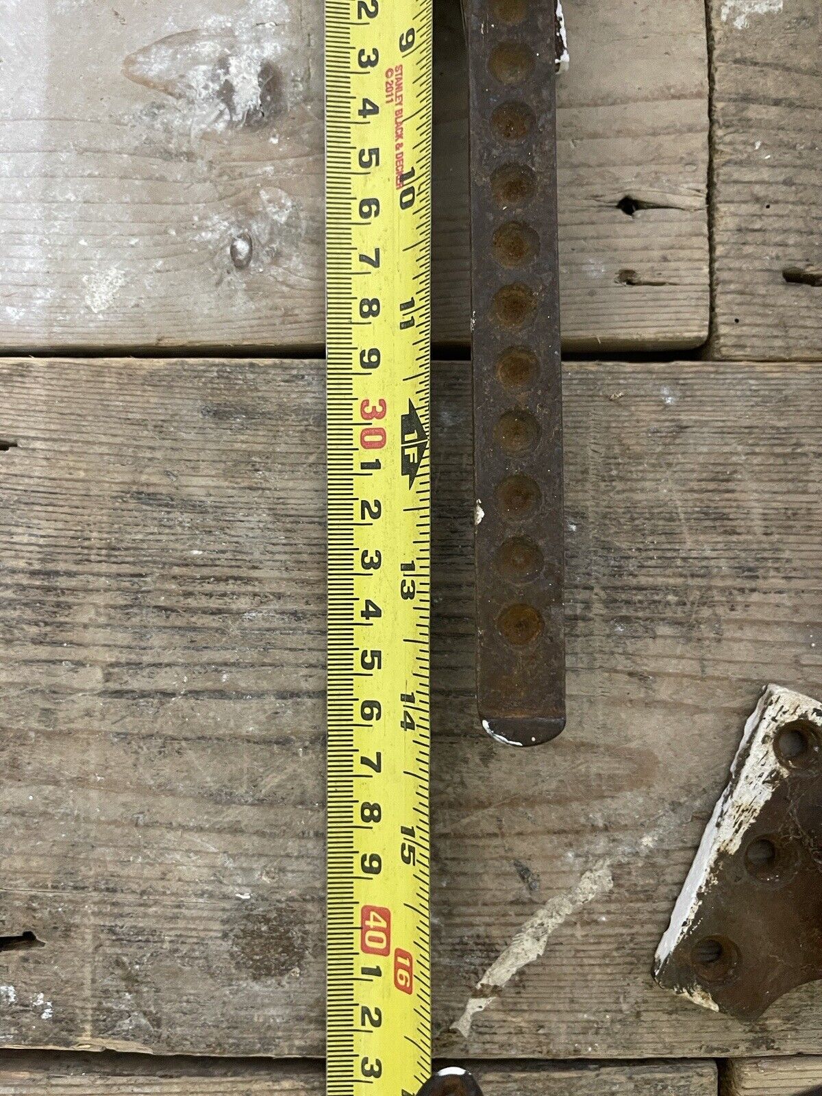 Large Pair Of Reclaimed Antique Old Cast Iron Window Handles and a Stay