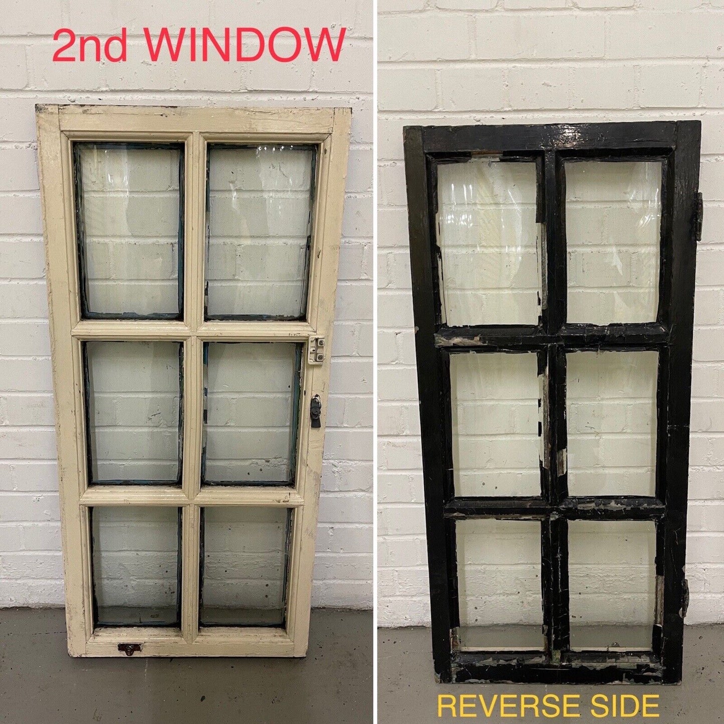 Job Lot Of 4 Reclaimed Old Georgian Panel Wooden Sash Windows