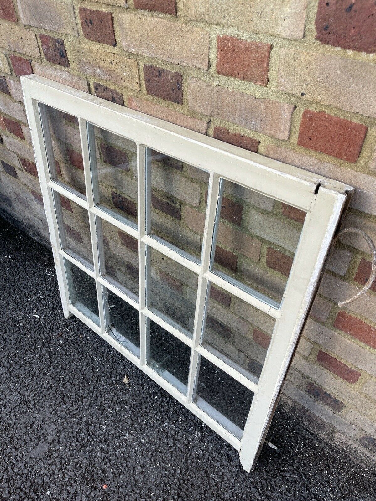 Reclaimed Old Georgian 12 Panel Wooden Window 900 x 890mm