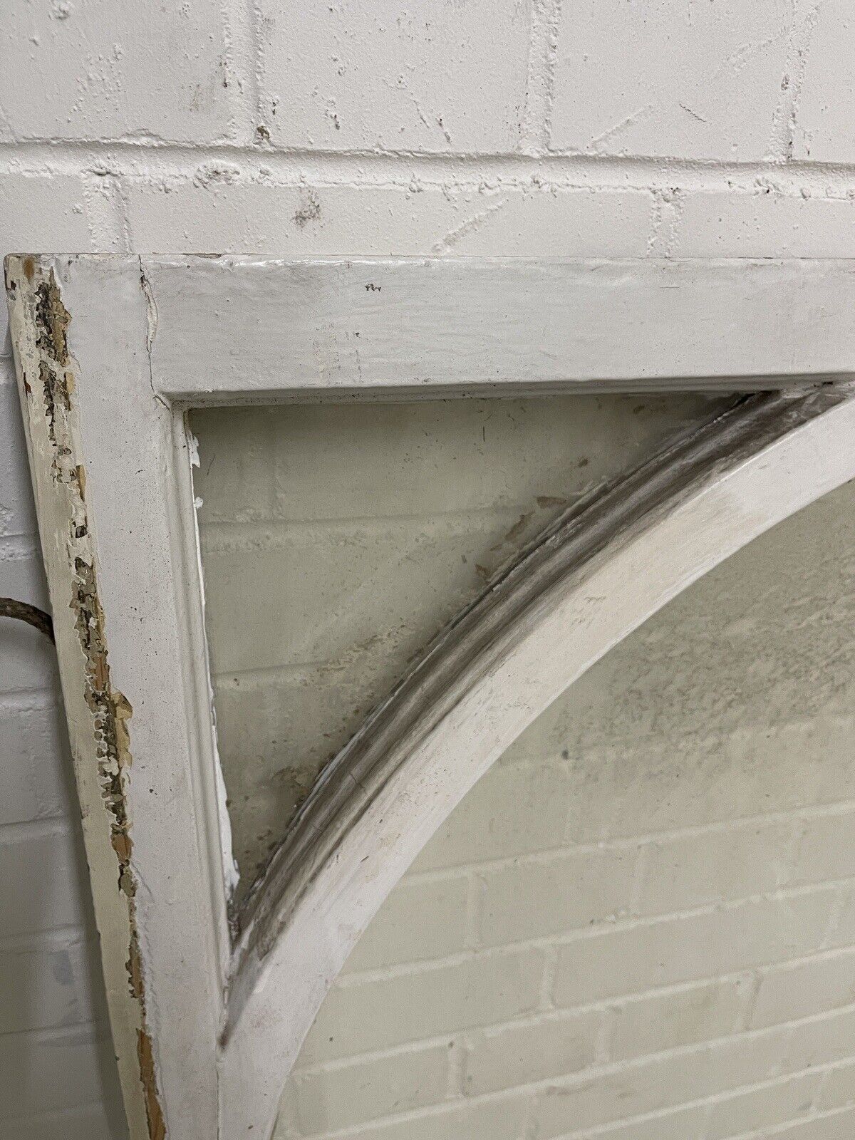 Reclaimed Old Victorian Edwardian Arch Panel Wooden Sash Window 1100 x 1050mm