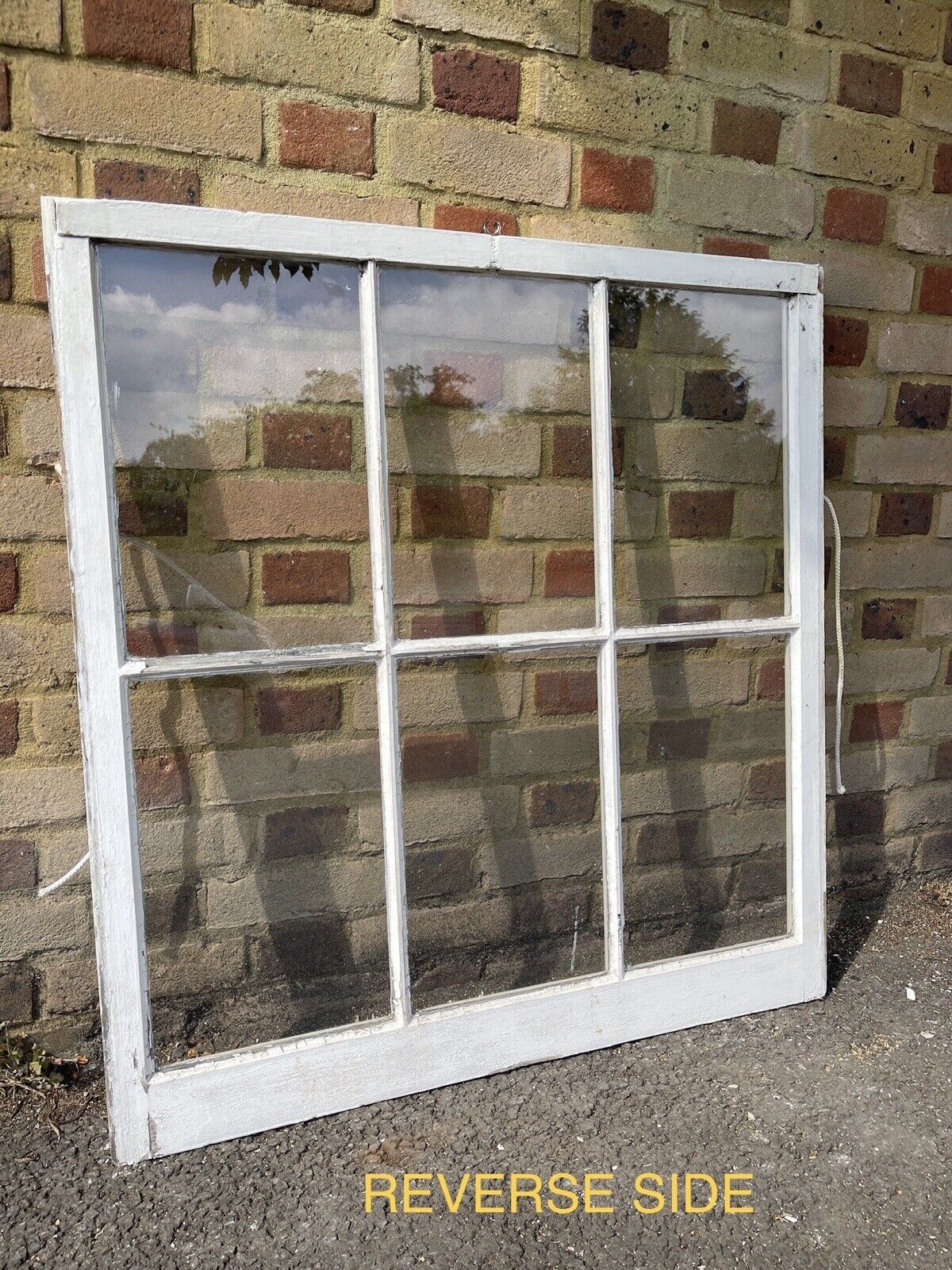 Reclaimed Old Georgian 6 Panel Wooden Window 900 x 945mm