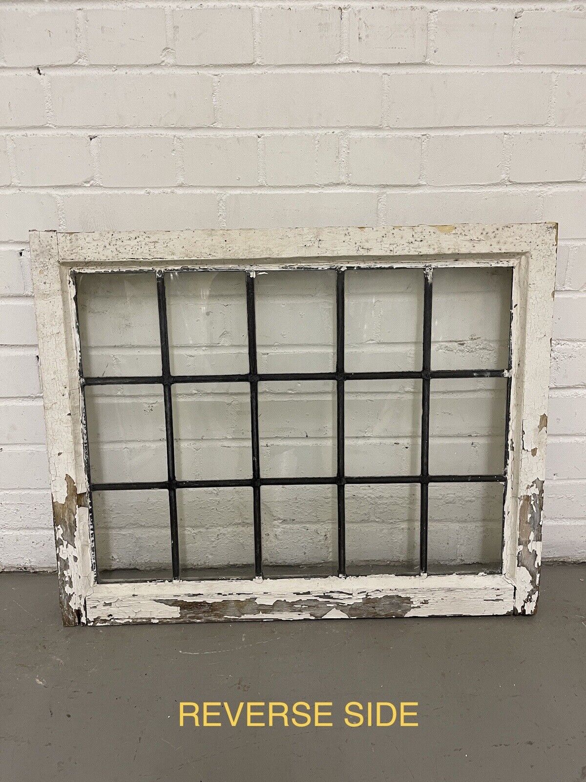 Reclaimed Leaded Light Panel Wooden Window 720 x 570mm