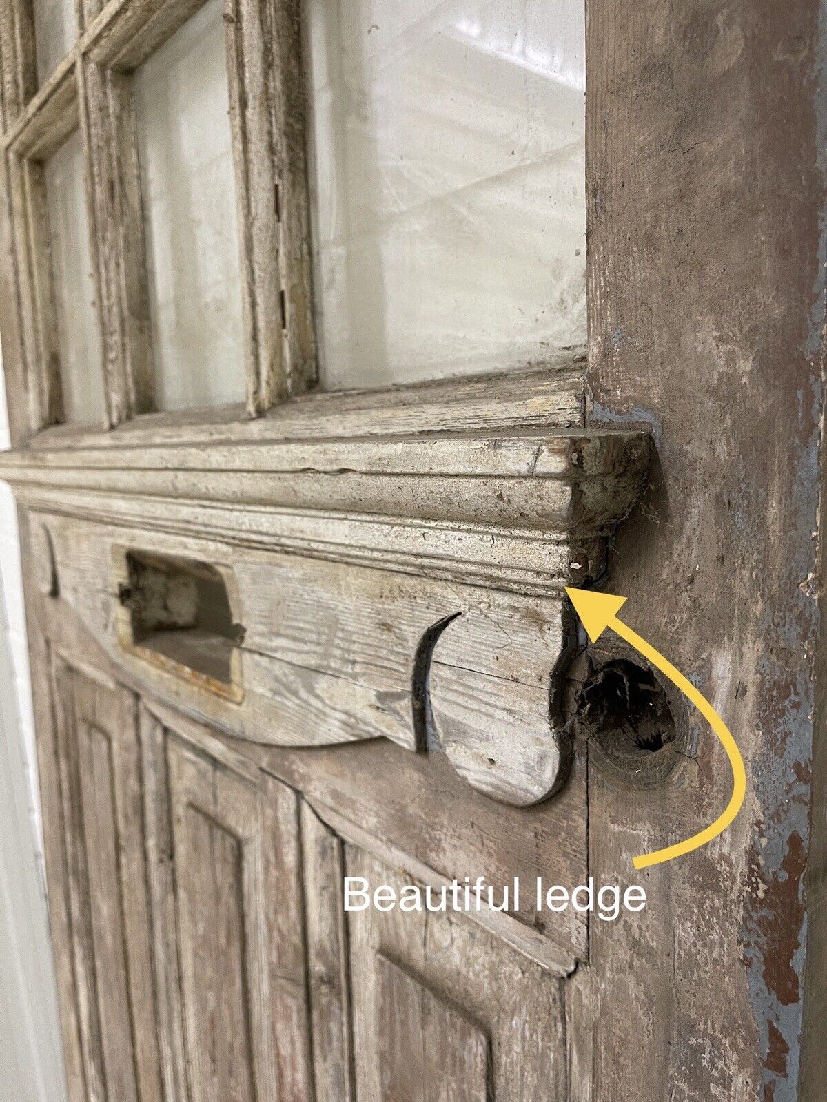 Reclaimed Old Edwardian Victorian Wooden Panel Front Door 2030mm x 800mm