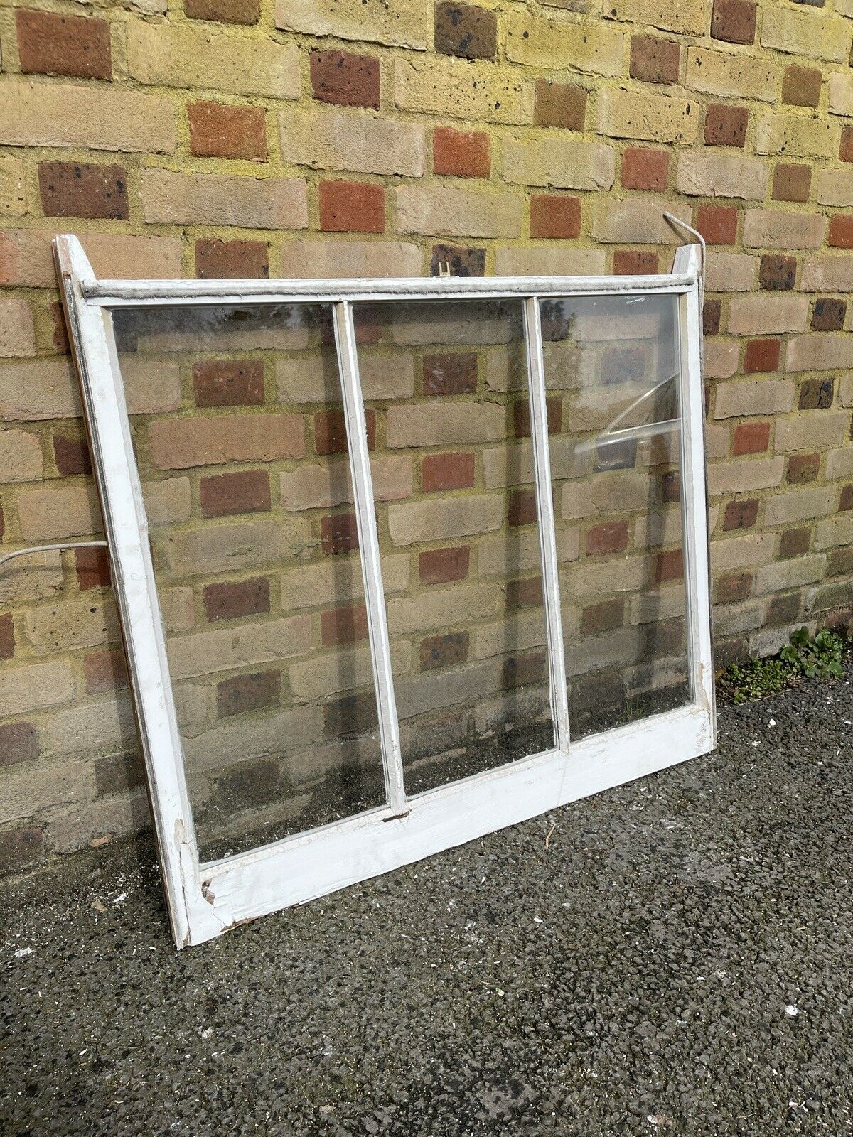 Reclaimed Old Victorian Edwardian Wooden Three Panel Sash Window