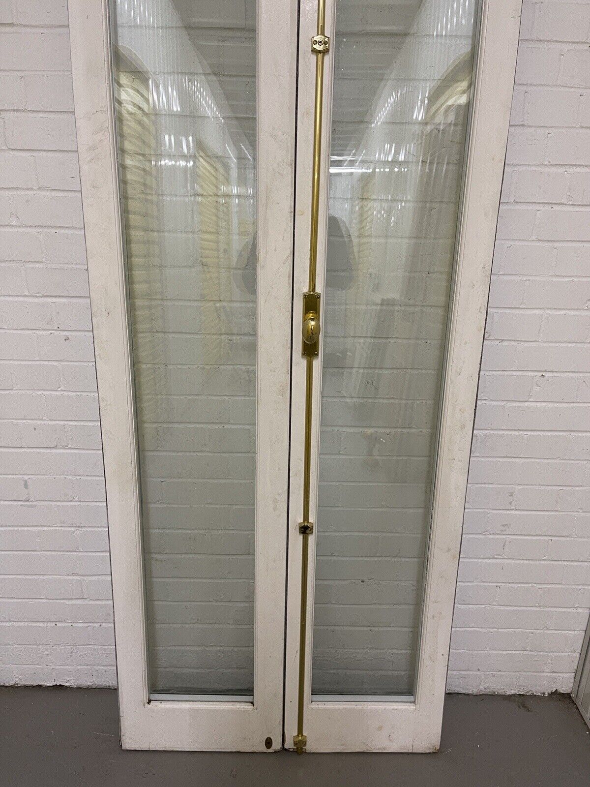Reclaimed Old French Double Glazed Glass Wooden Double Doors 2295 x 835mm