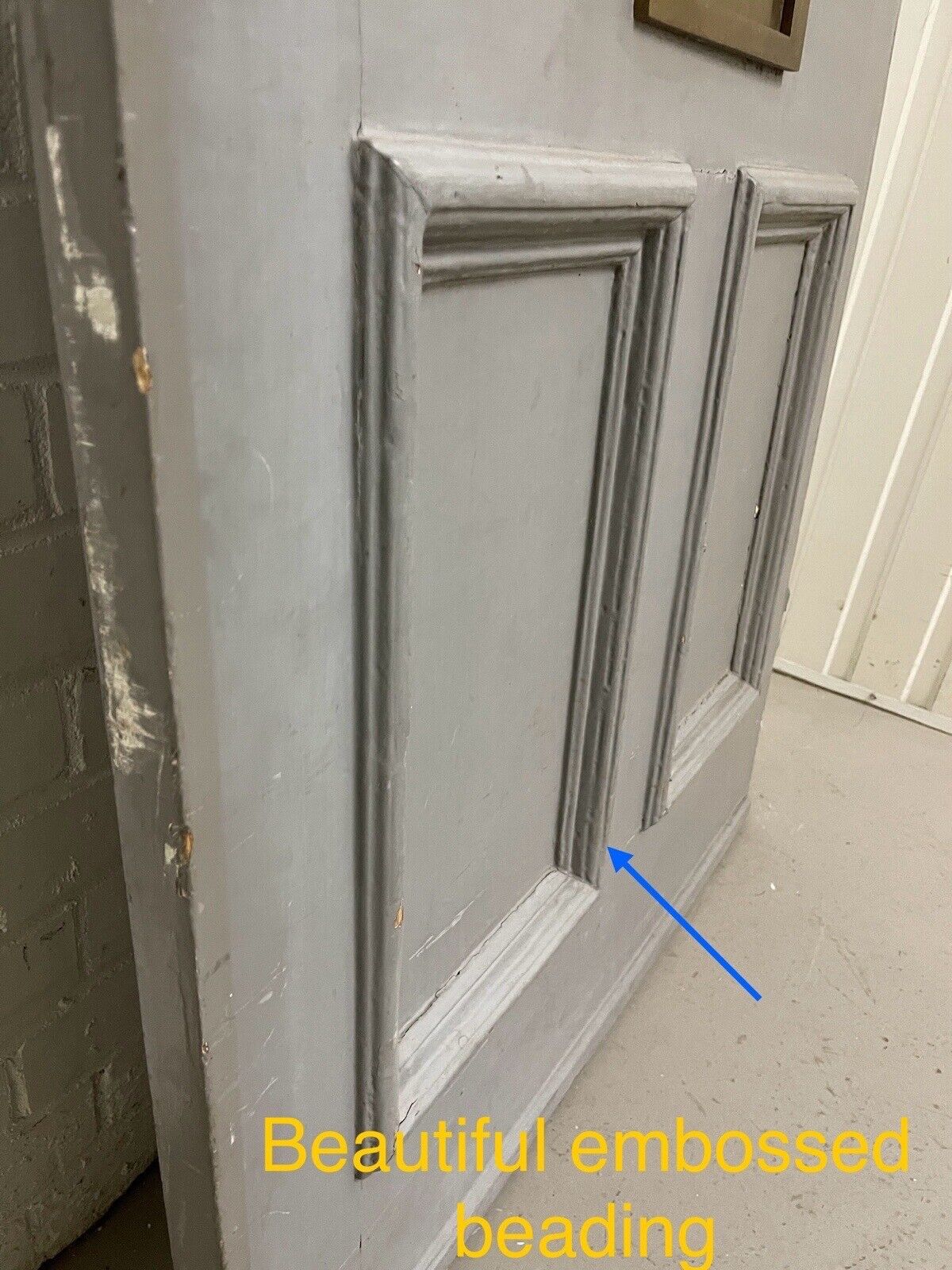 Reclaimed Old Victorian Edwardian Wooden Panel Front Door 2120 x 903mm