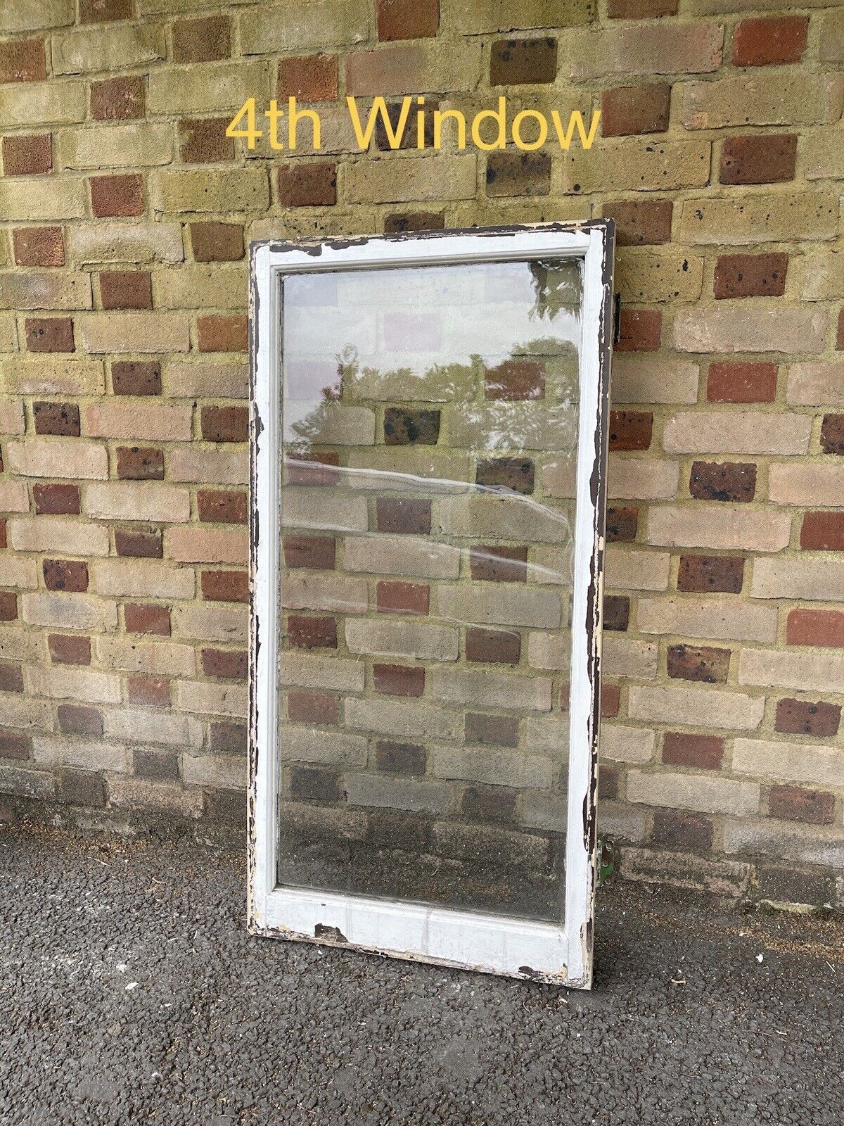 Job Lot Of Reclaimed Old Wooden Panel Sash Windows Cylinder Wavy Glass X 5