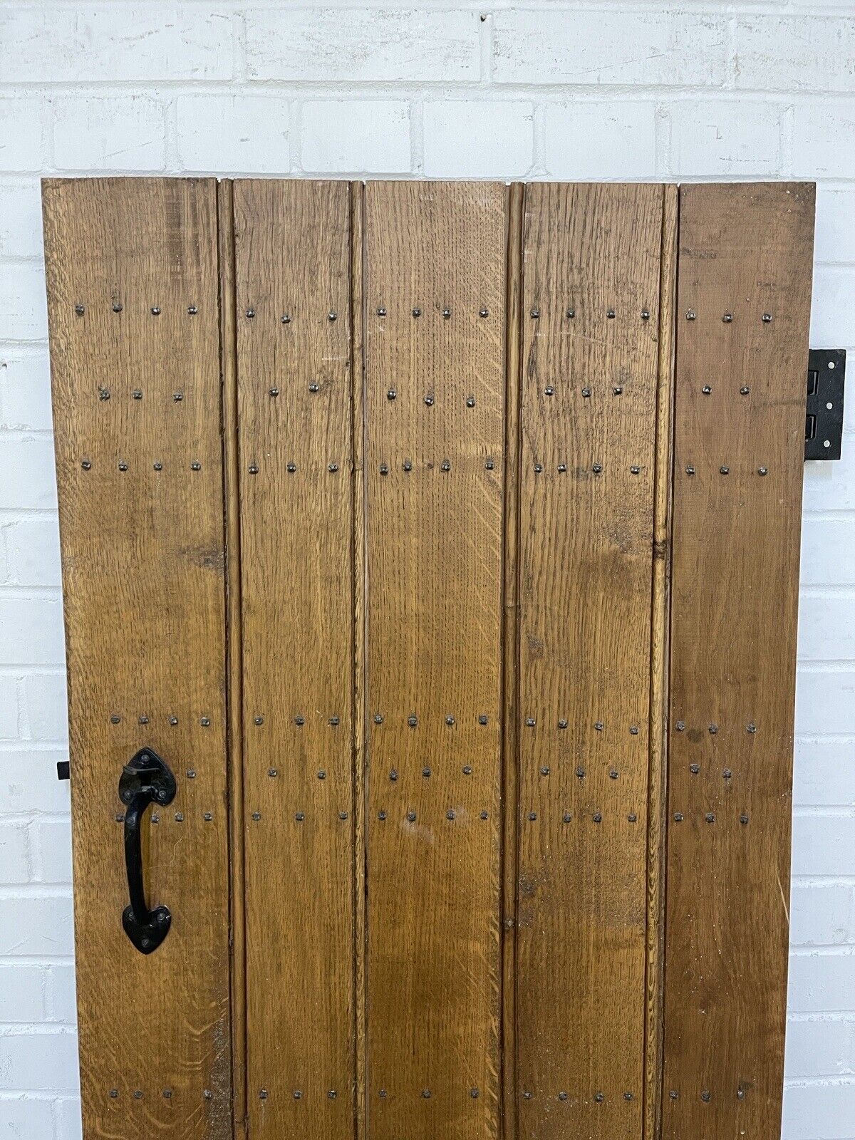 Reclaimed Oak Old Handmade Studded Ledge and Brace door 1830 x 680mm