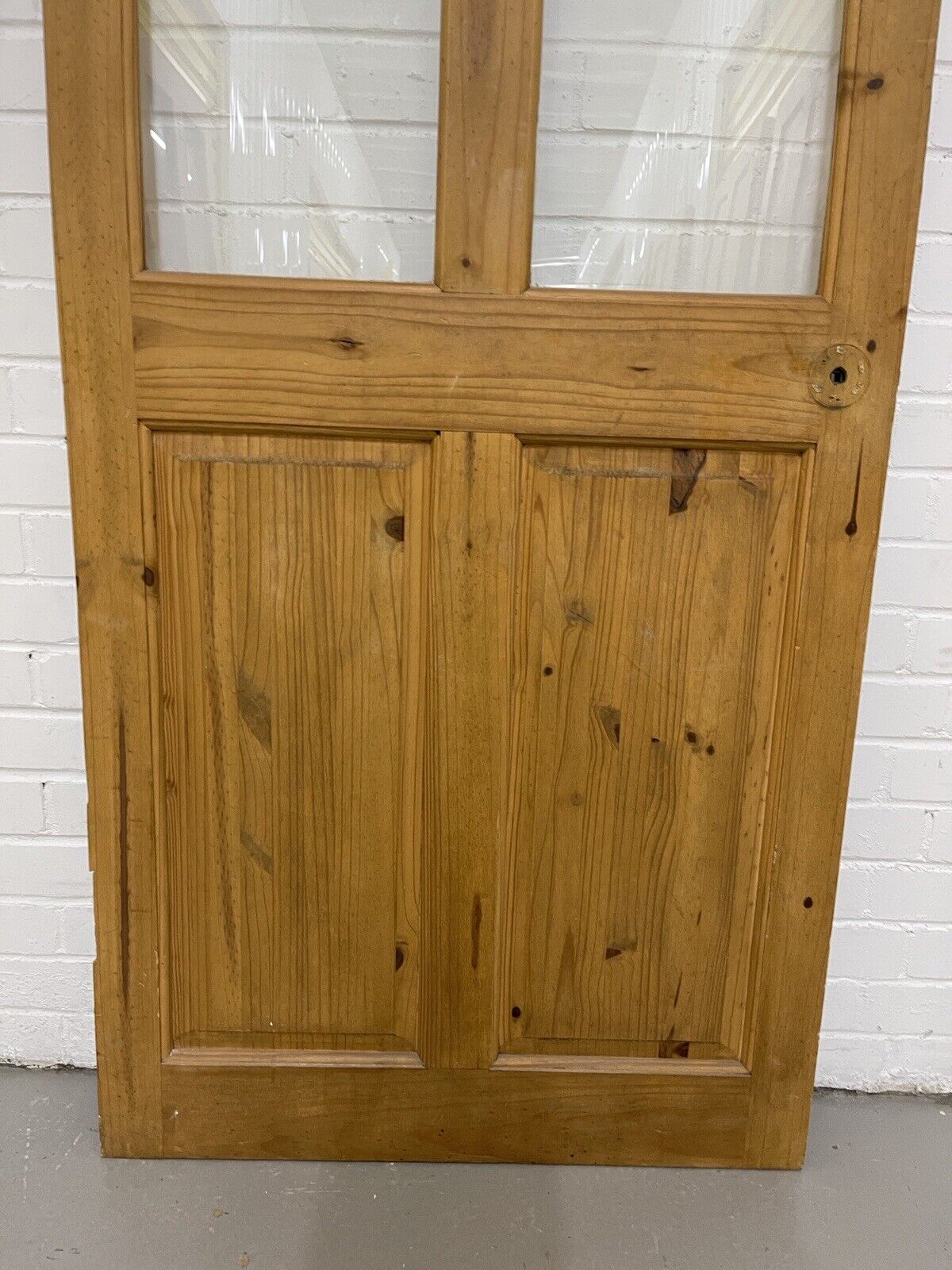 Modern Pine Glass Panel Internal 4 panel Door 2005 x 790mm