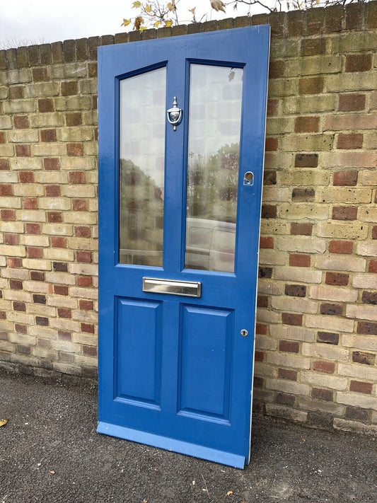 Reclaimed Victorian Wooden Panel External Front Door Very Heavy 1970mm x 830mm