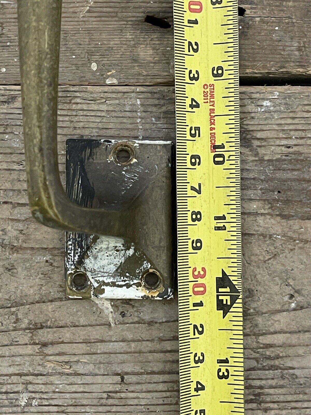 Reclaimed Old Brass Door Handle Shop Pull Antique