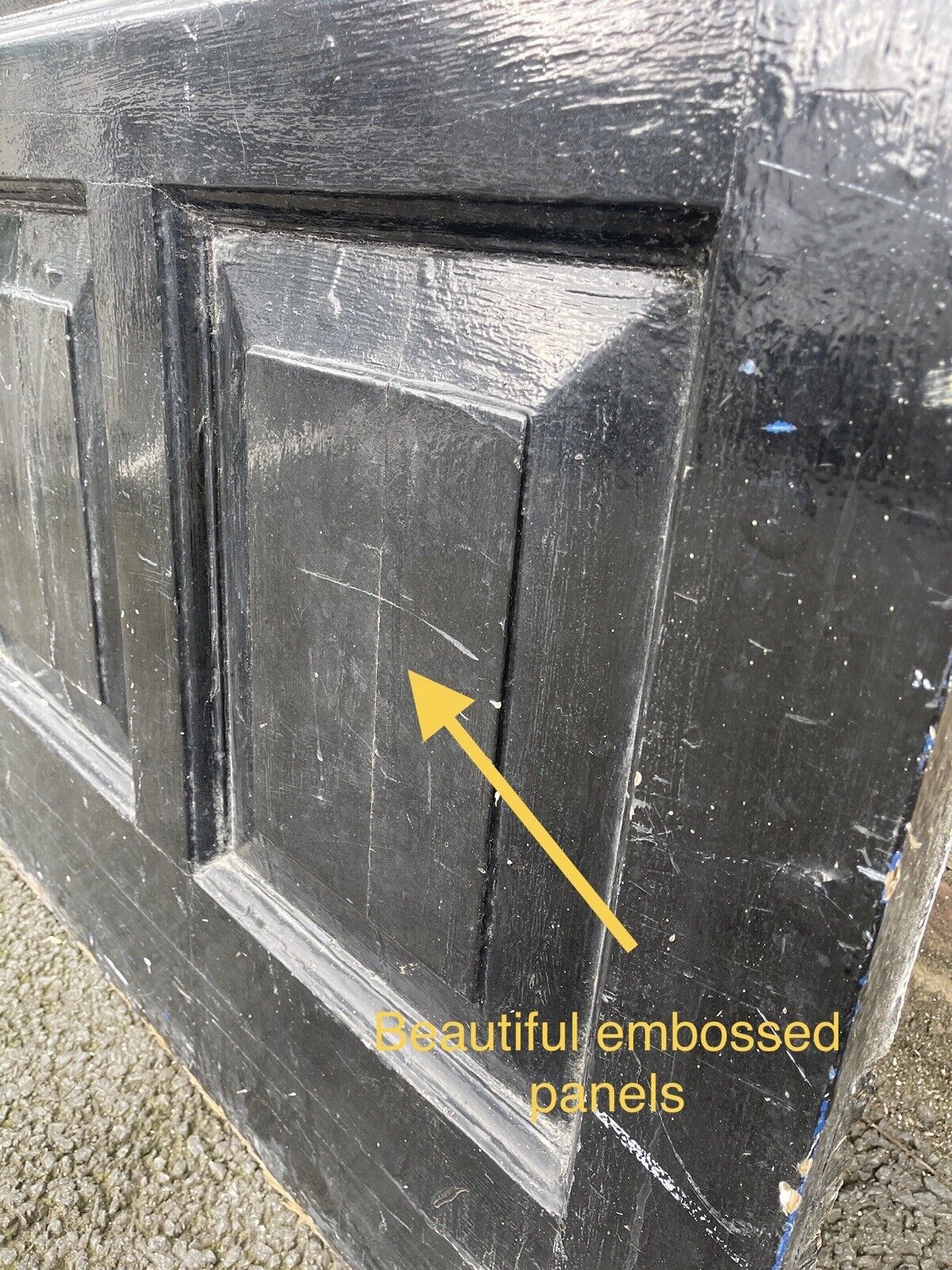Reclaimed Victorian Edwardian Wooden Panel External Front Door 2125 x 910mm
