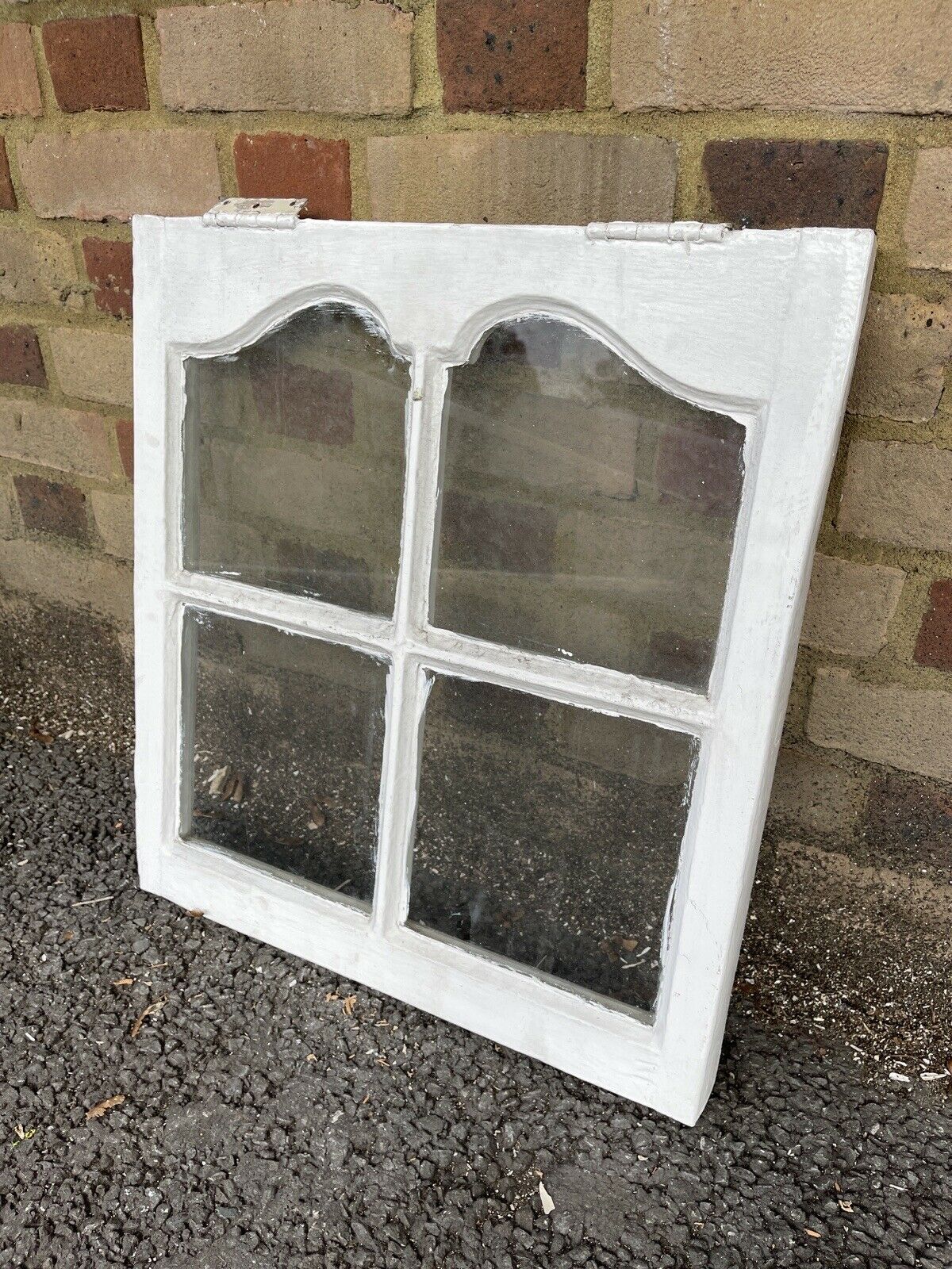 Reclaimed Old Edwardian Arch Sash Wooden Window 550 x 520mm