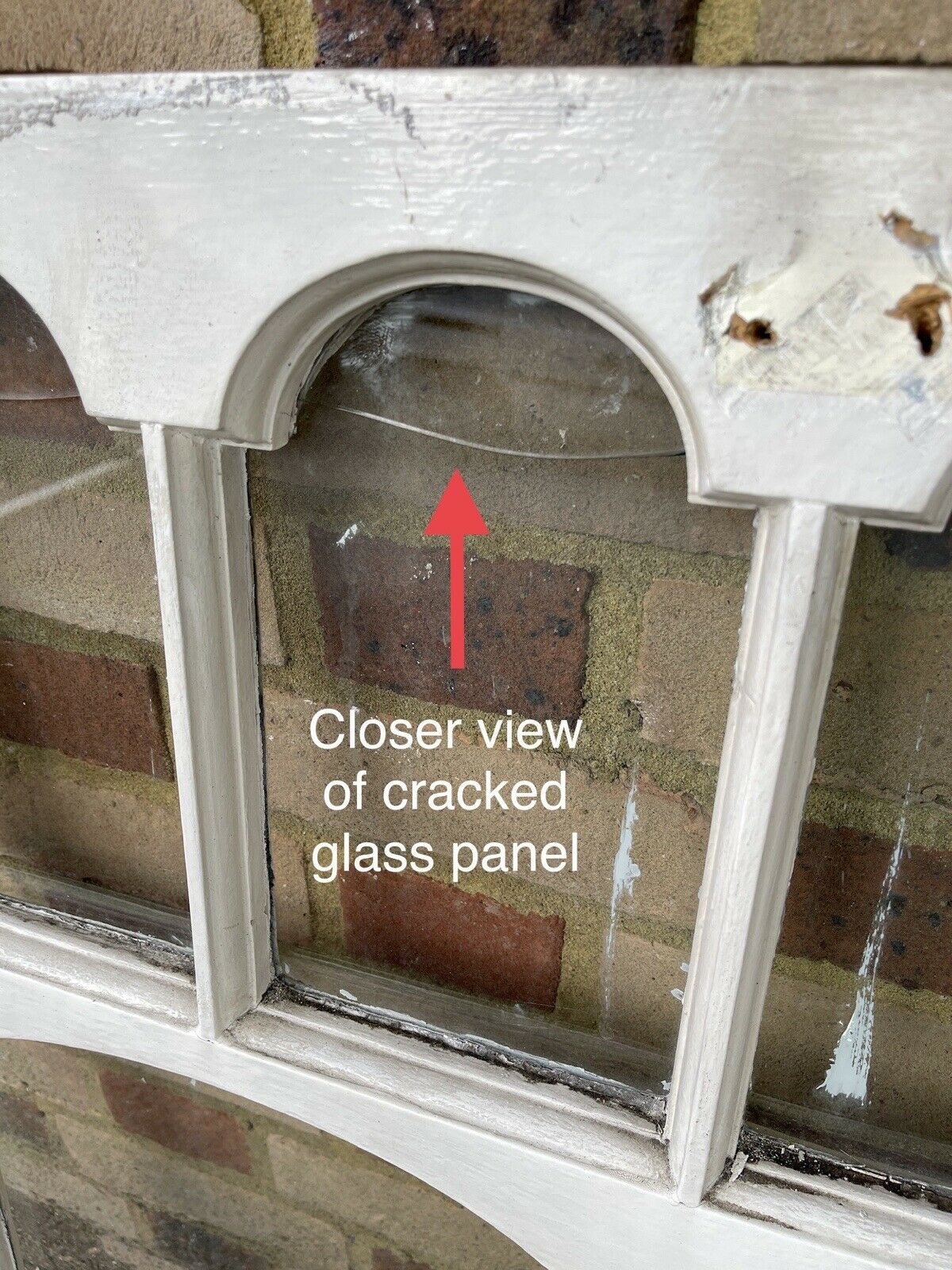 Reclaimed Old Edwardian Arch Sash Wooden Window 890 x 760mm