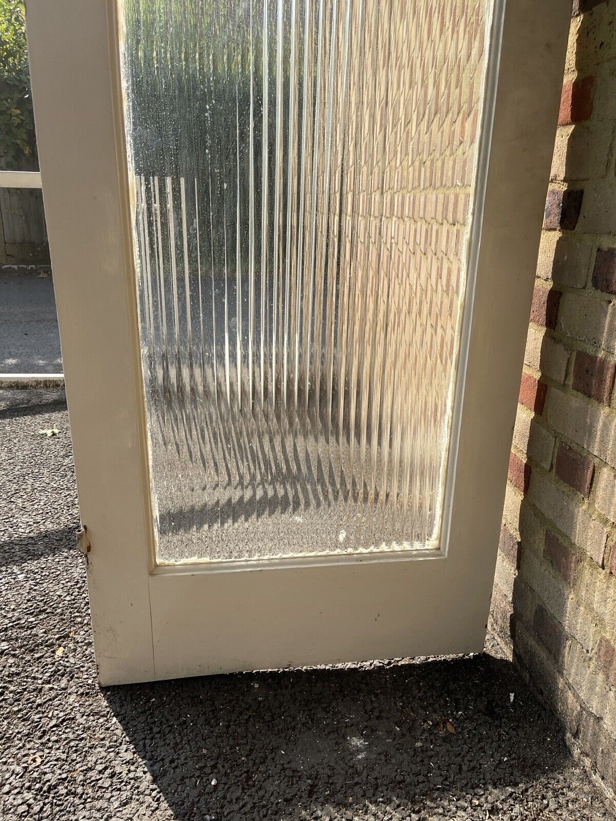 Reclaimed Reeded Glass Internal Or External Door 1970 x 762mm