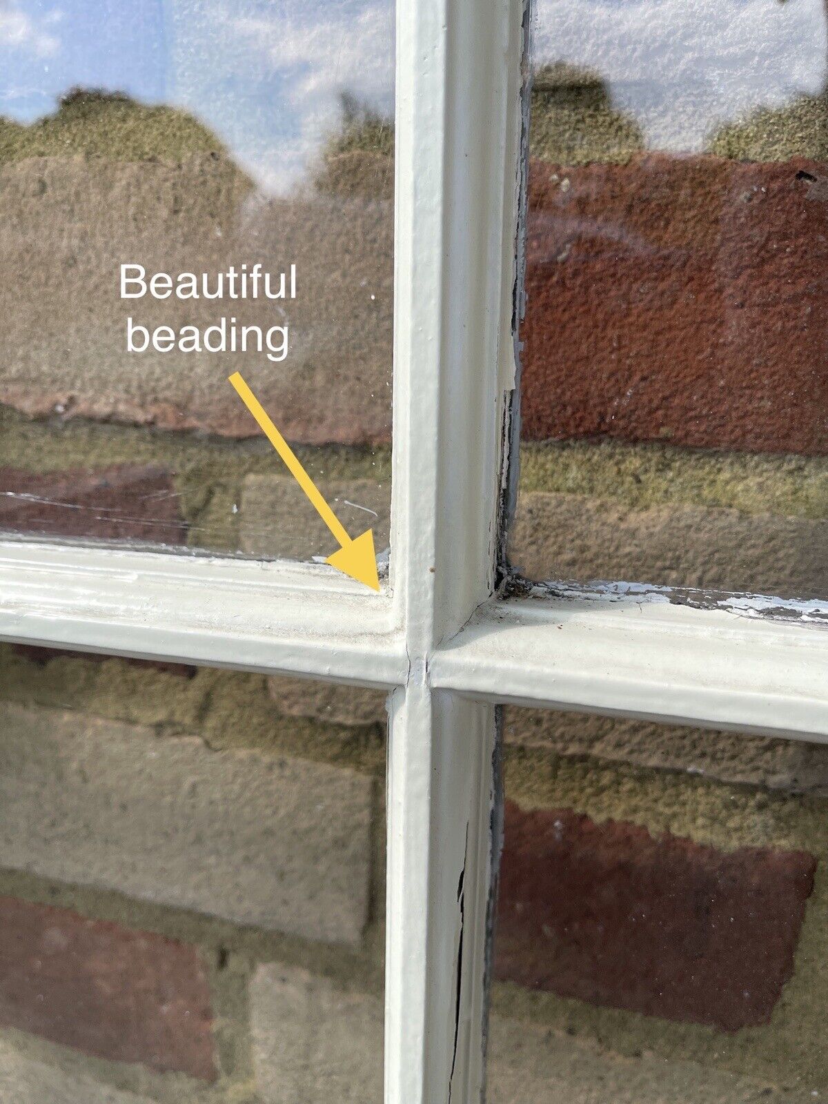 Reclaimed Old Georgian 6 Panel Wooden Window 900 x 945mm