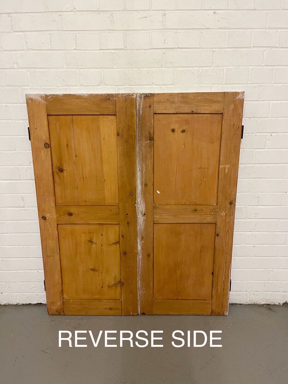 Reclaimed Pine Victorian Alcove Cupboard Doors Inter-locking 1020 x 1195mm