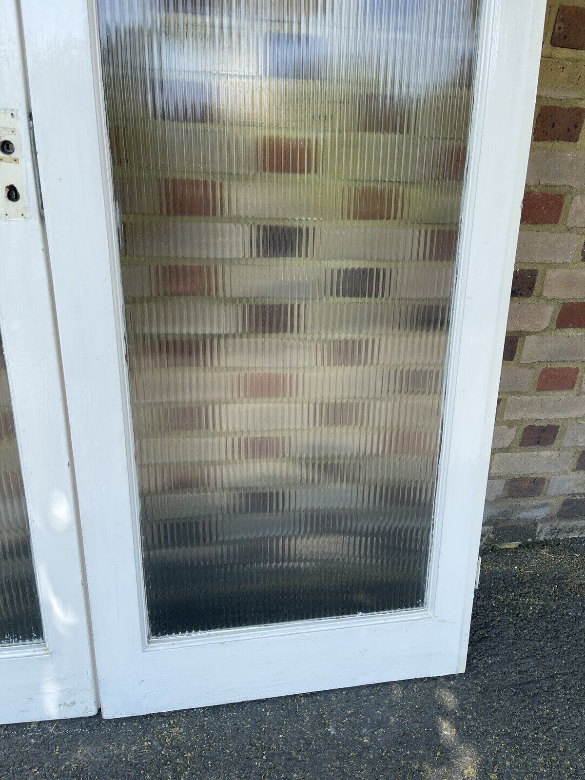 Reclaimed Reeded Glass Internal Or External French Doors 1950 x 1505mm