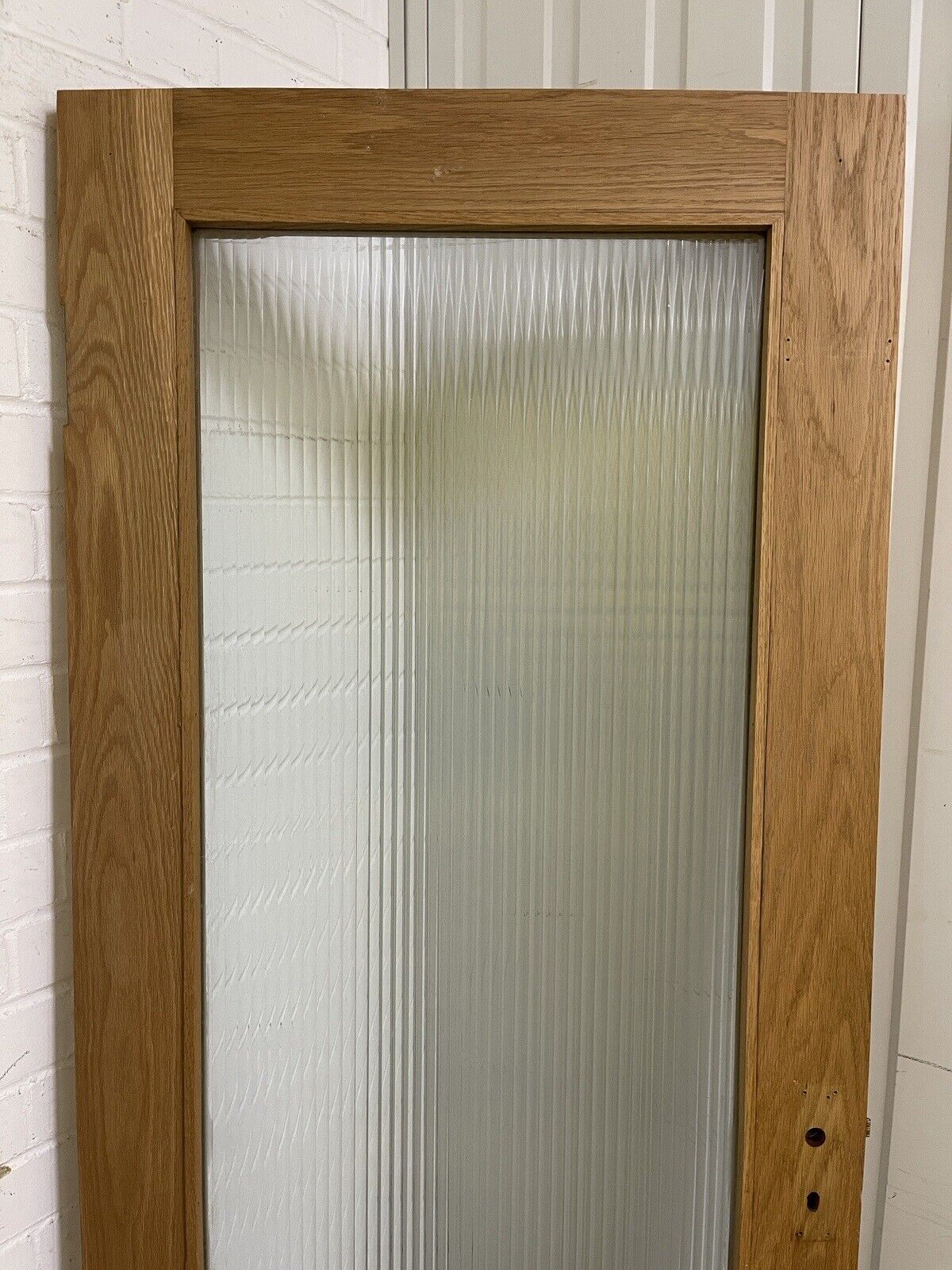 Reclaimed  Reeded Glass Arts and Craft Internal Door 1945 x 715mm