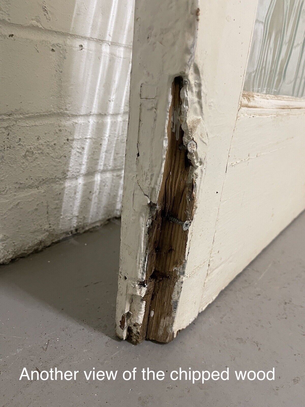 Reclaimed Georgian French Single Panel Glass Wooden Double Doors 2068 x 1210mm
