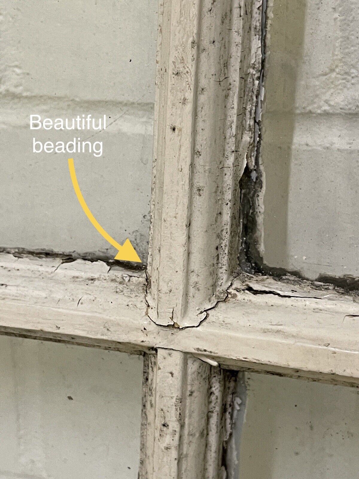 Reclaimed Old Georgian 6 Panel Wooden Window 575 x 1095mm