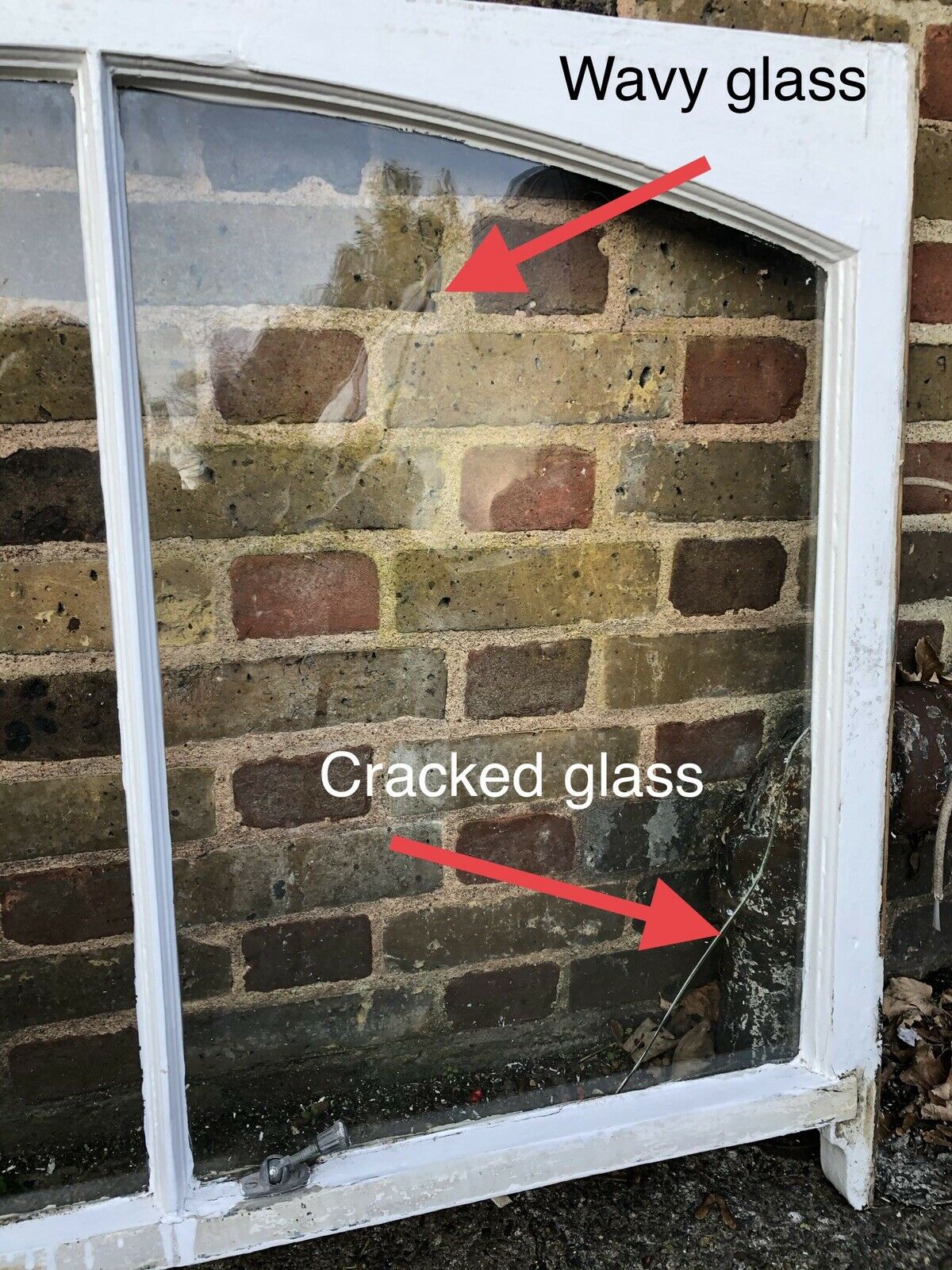 Reclaimed Old Victorian Edwardian Arch Panel Wooden Sash Window