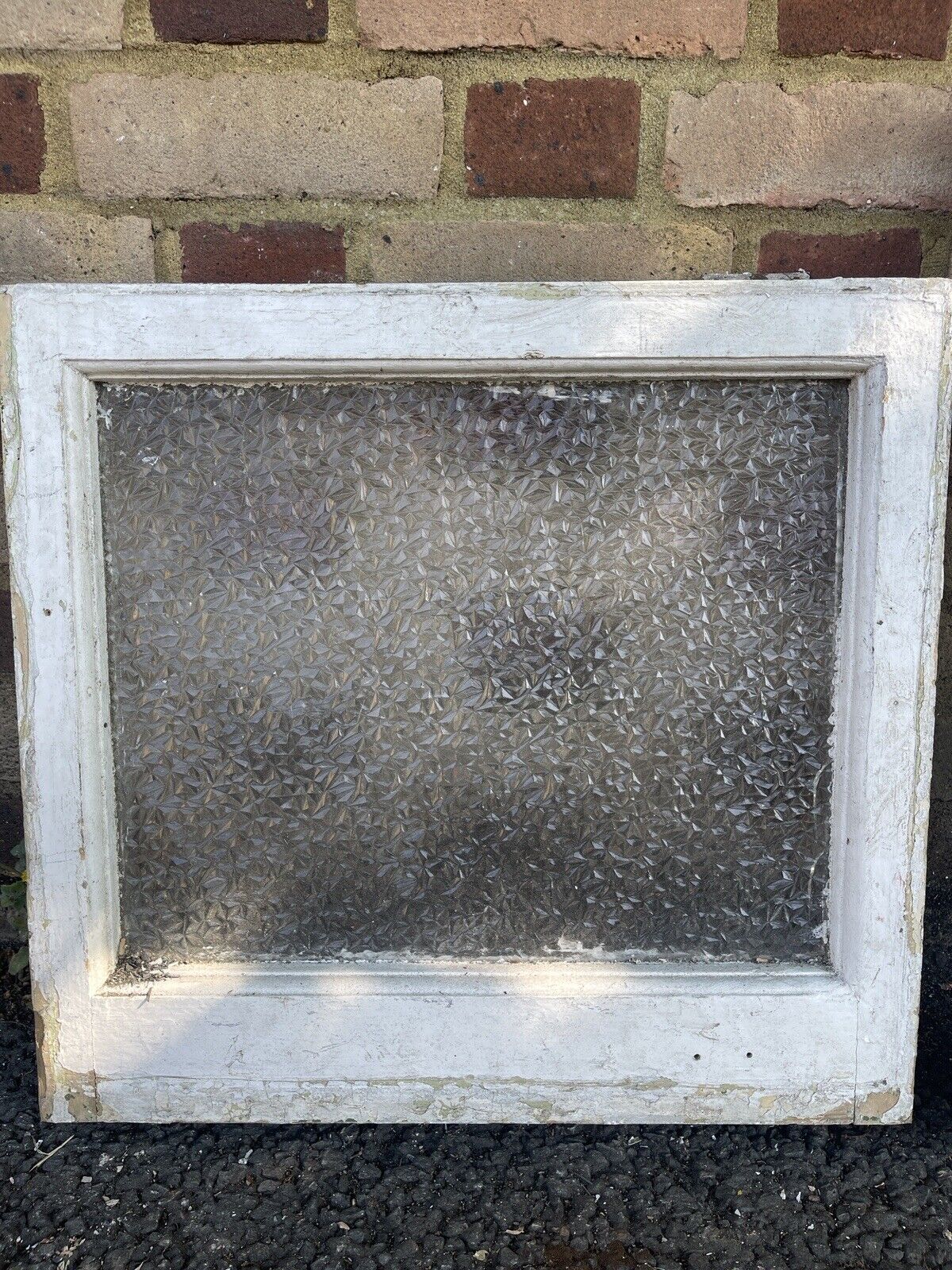 Reclaimed Old  Wooden Panel  Windows Glistre and Hammered Glass Art Design
