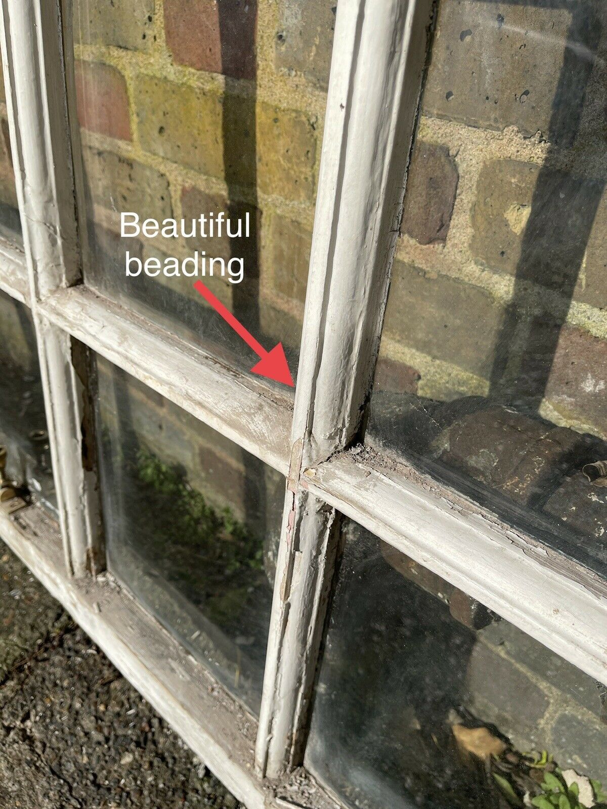 Large Reclaimed Old Georgian 10 Panel Wooden Sash Window