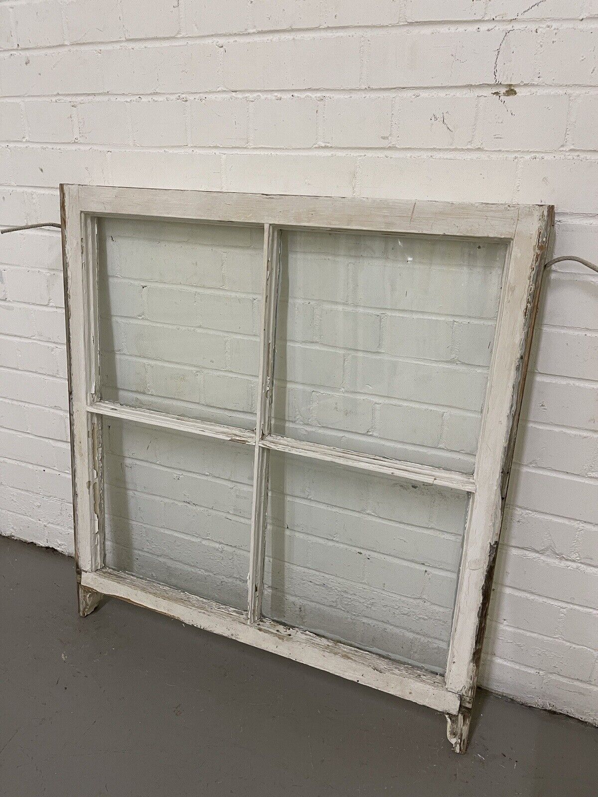 Reclaimed Old Georgian 4 Panel Wooden Window 865 x 798mm
