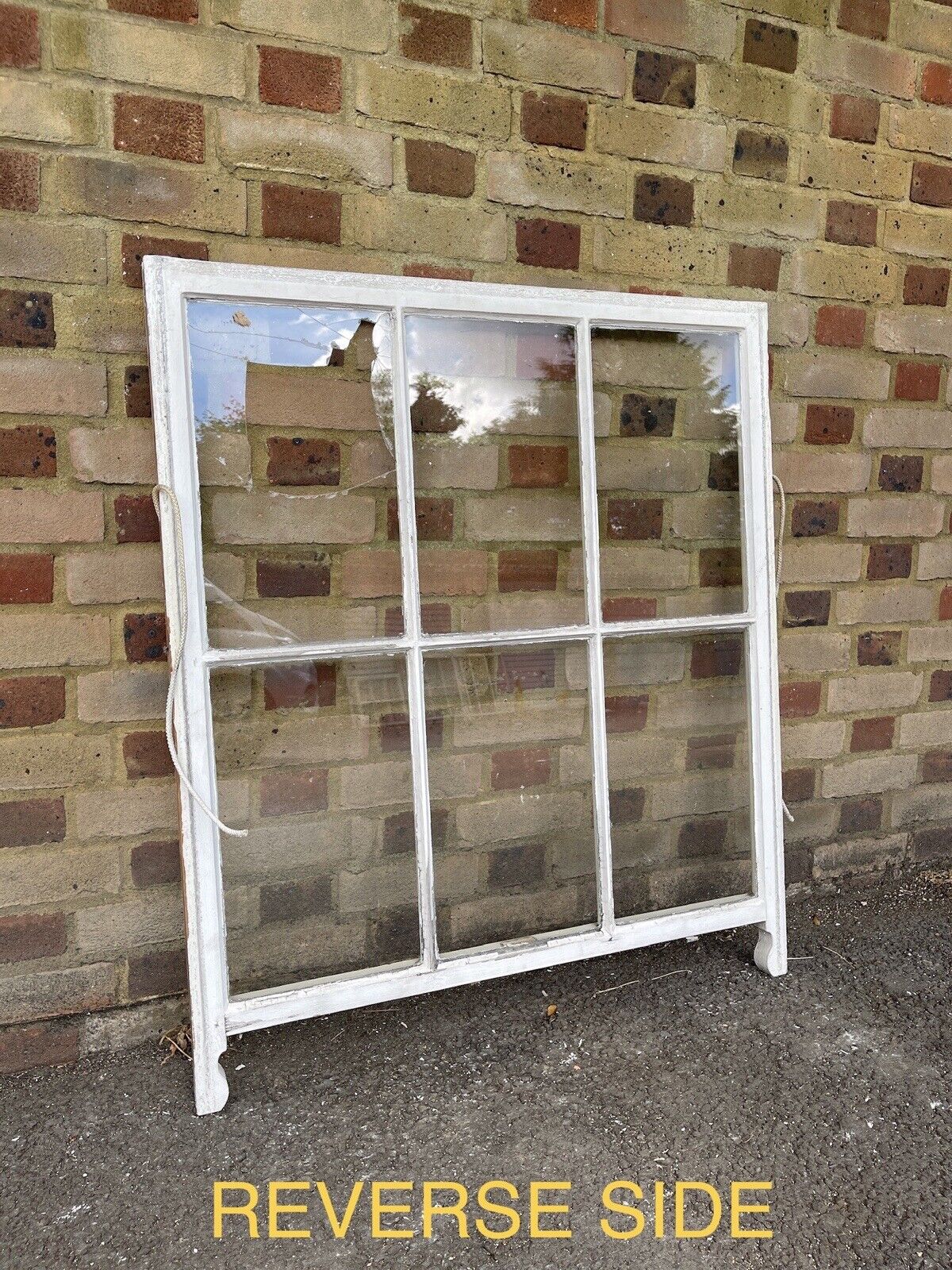 Reclaimed Old Georgian 6 Panel Wooden Window 900 x 1040mm