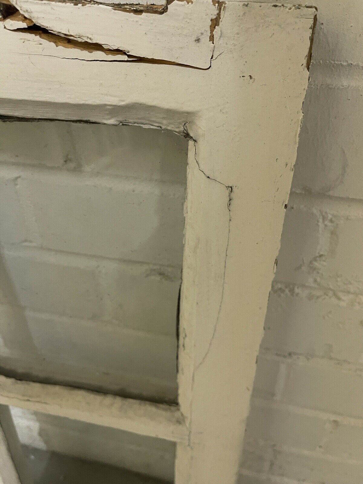 Reclaimed Old Georgian 4 Panel Wooden Window 495 x 585mm