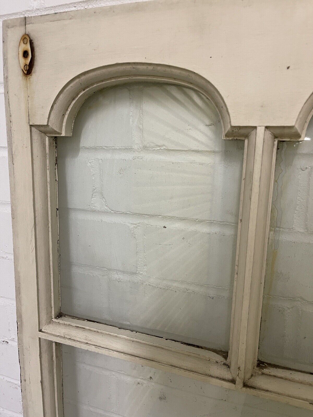 Pair Of Reclaimed Edwardian French Wooden Panel Windows 1512 x 532 1512 x 532mm