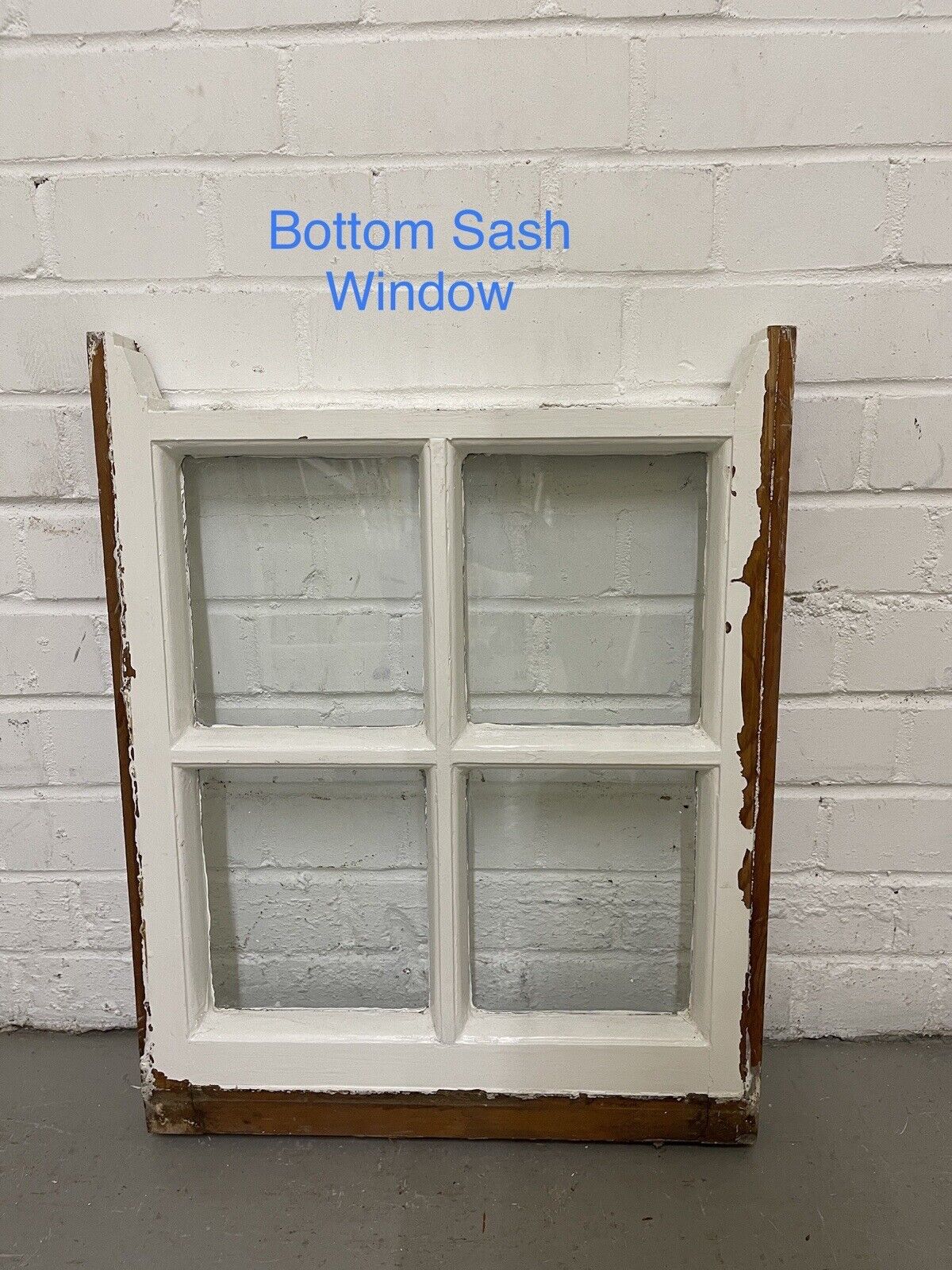 Pair Of Reclaimed Georgian 4 Panel Wooden Panel Sash Window 547 x 463mm