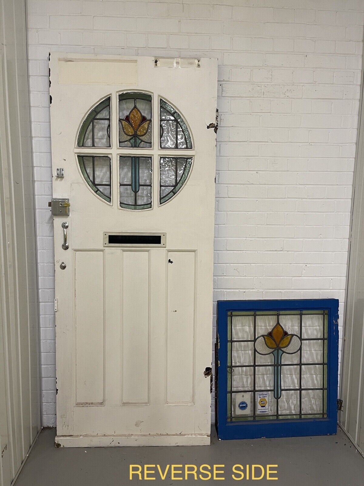 Reclaimed Victorian Georgian Edwardian Wooden Panel Front Door 2080mm x 860mm